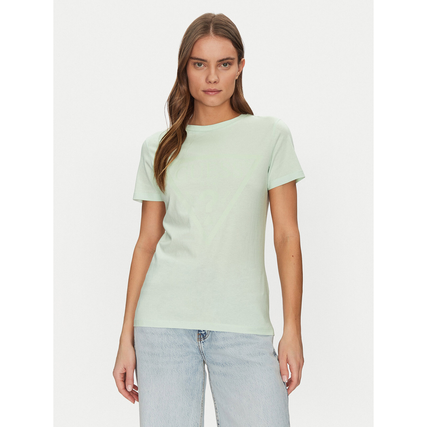 Guess Póló V2YI07 K8HM0 Zöld Regular Fit