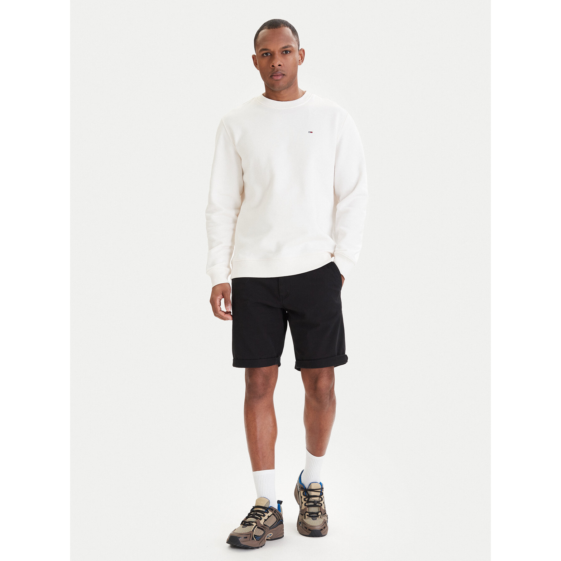 Tommy Jeans Stoffshorts Scanton DM0DM22852 Schwarz Slim Fit