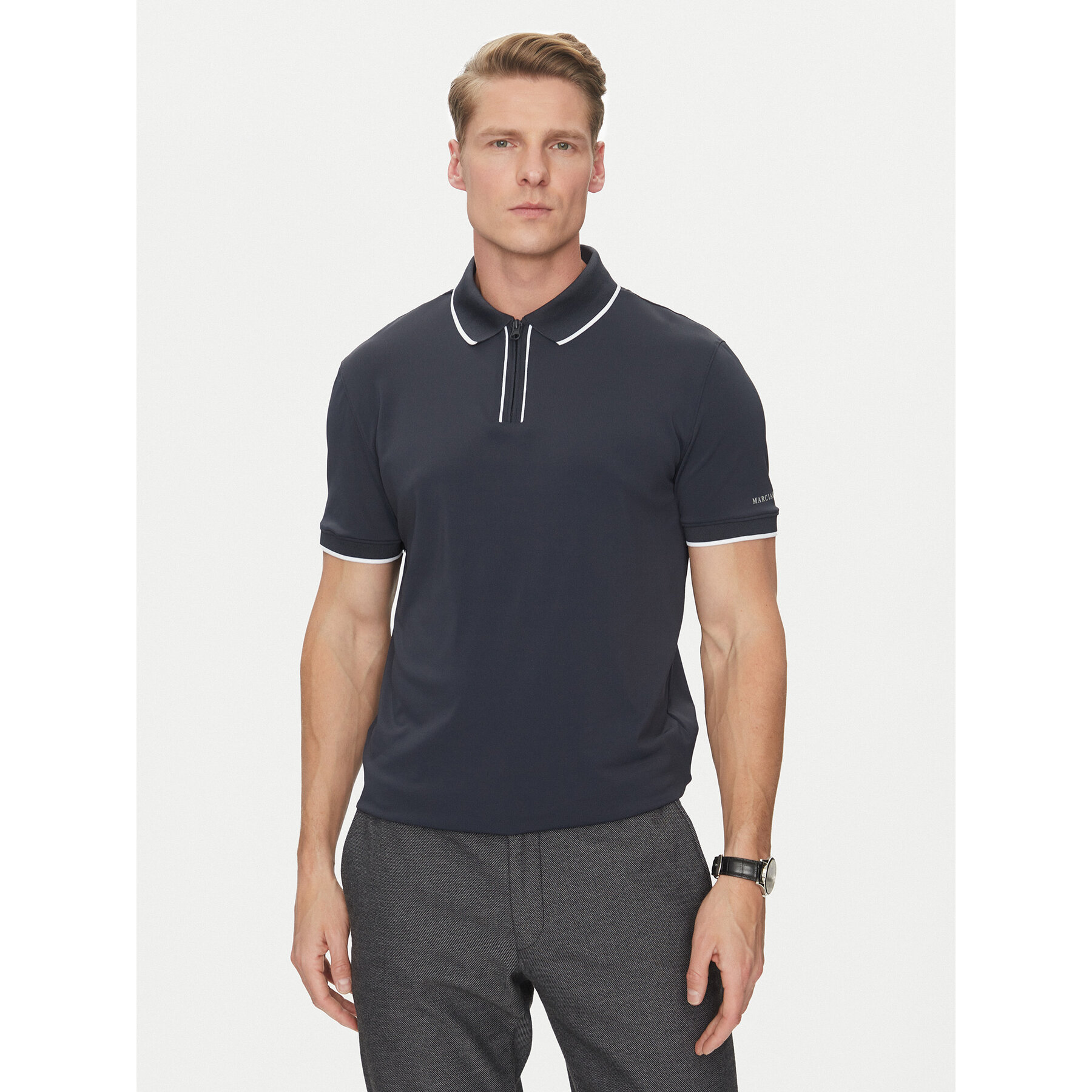 Marciano Guess Polo majica 4GHP07 6141A Mornarsko modra Regular Fit