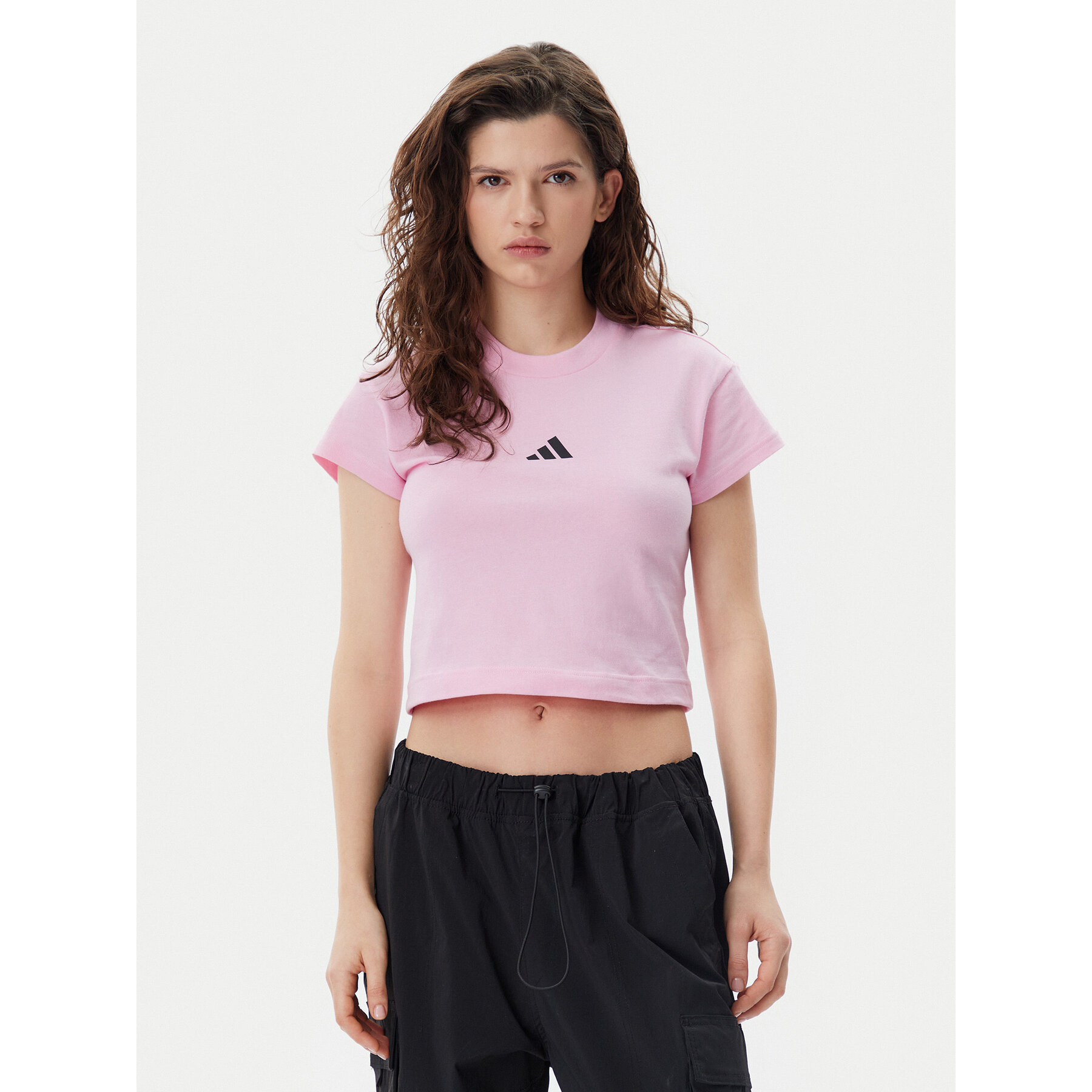 adidas Póló Future Icons Small Logo Baby JE4003 Rózsaszín Slim Fit