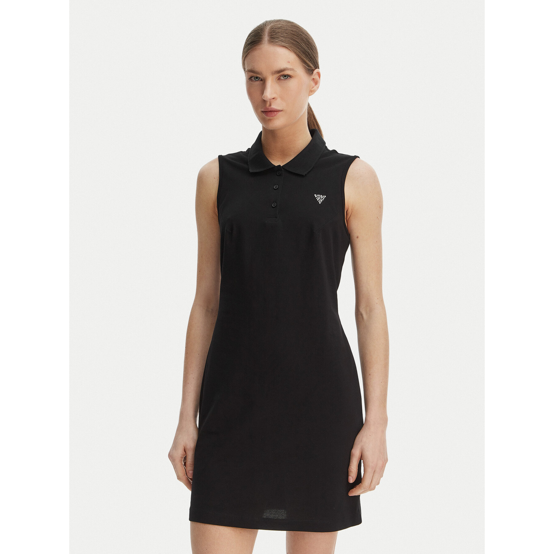 Guess Kleid für den Alltag V6GK09 K3152 Schwarz Regular Fit