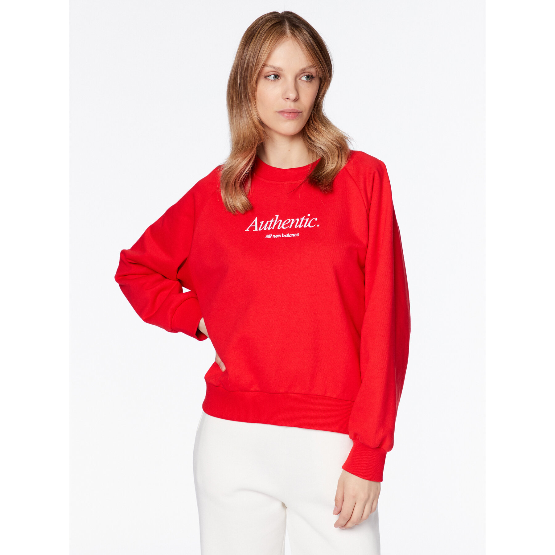 New Balance Sweatshirt WT31557 Rot Regular Fit