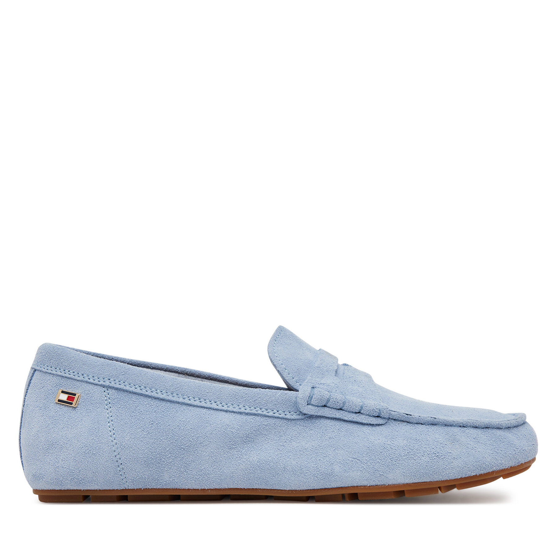 Damskie Mokasyny Tommy Hilfiger, Rozmiar 41 Niebieski Flag Soft Suede Driver Loafer FW0FW08558