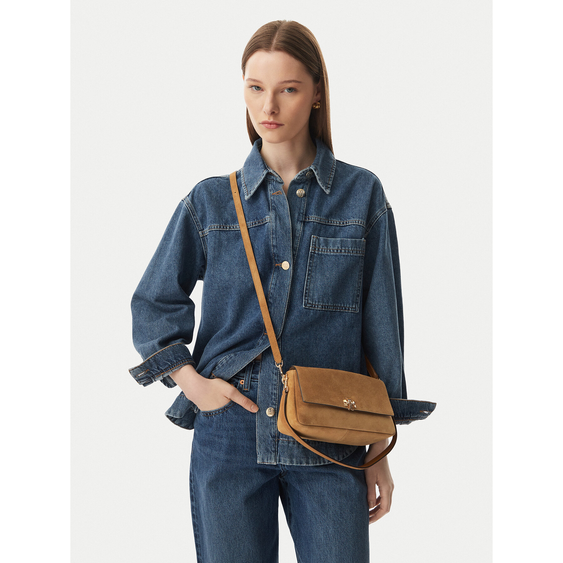 Ročna torba Tory Burch 183225 Rjava