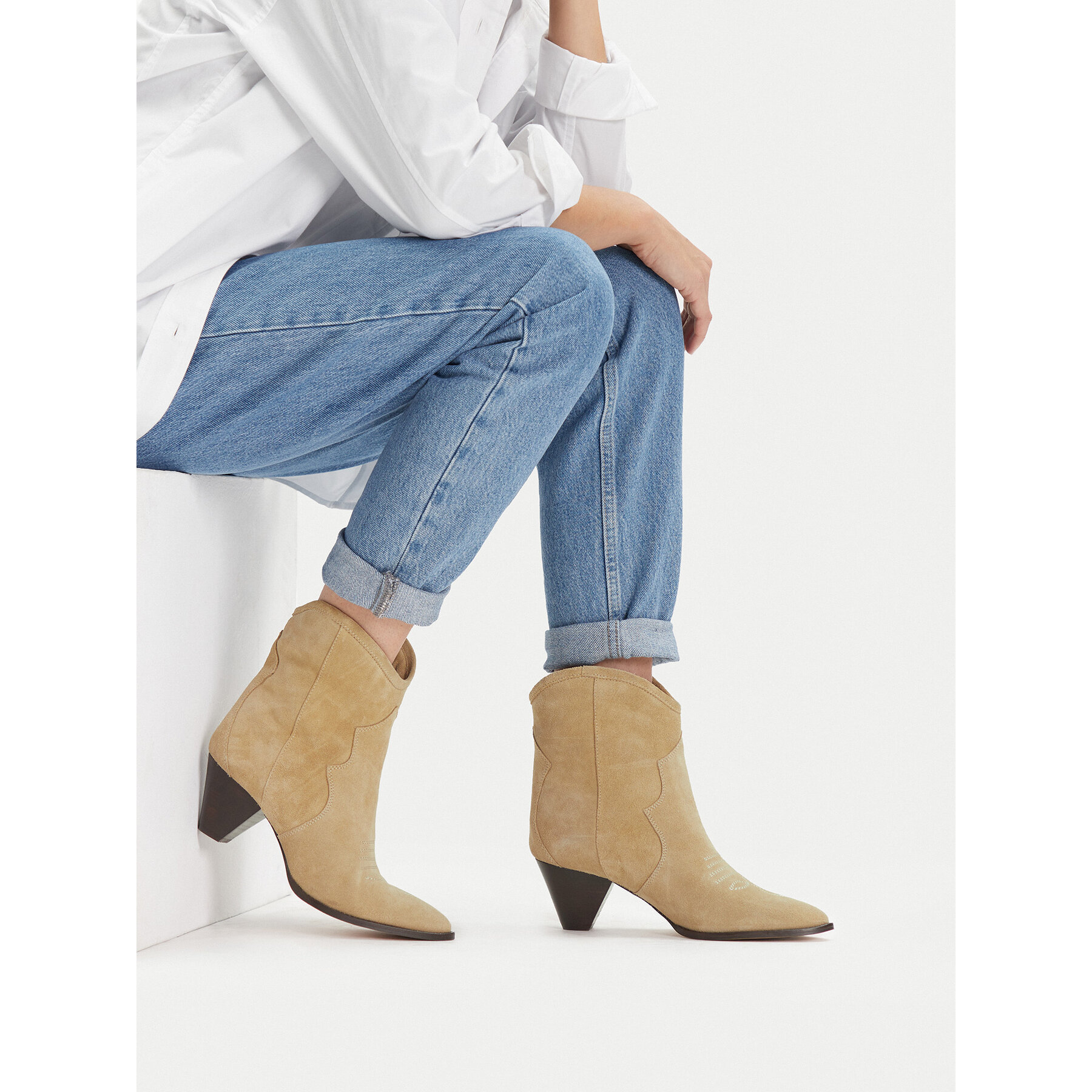 Cizme și botine cowboy Badura EO-APRIL-25FW217 Bej
