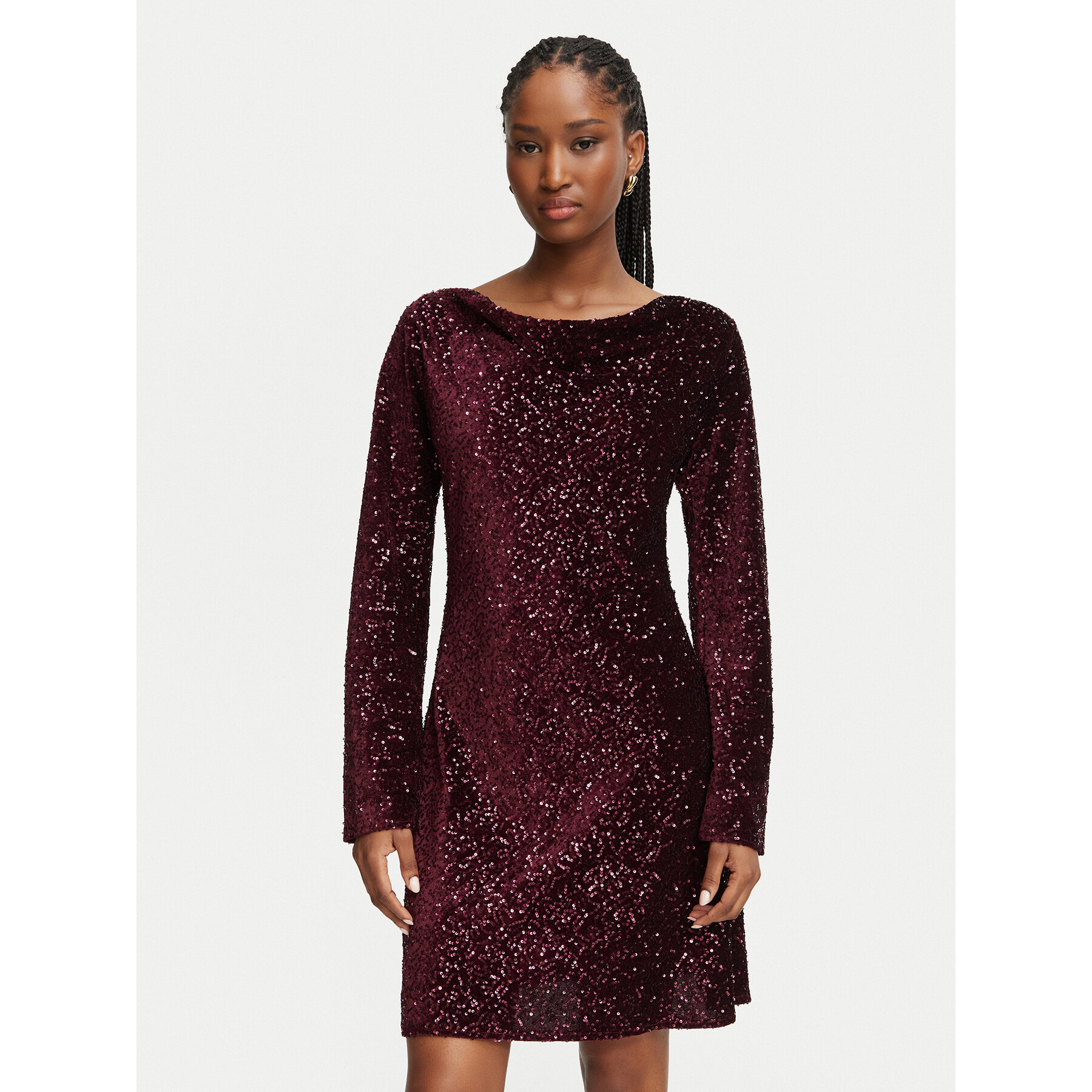 Rinascimento Coctailkleid CFC0126781003 Dunkelrot Regular Fit