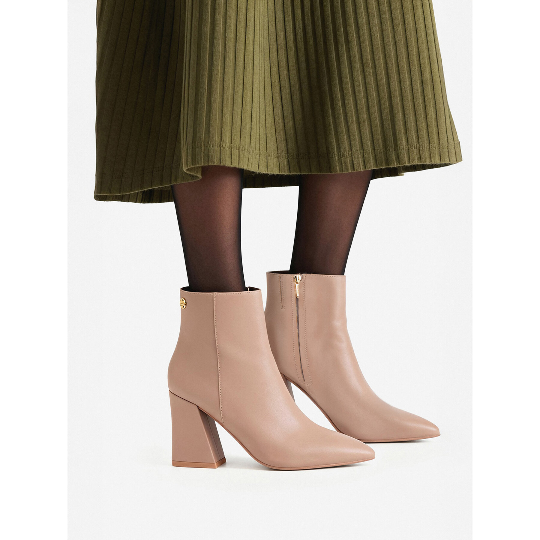 Μποτάκια Nine West CEO-AIDA-01 Μπεζ