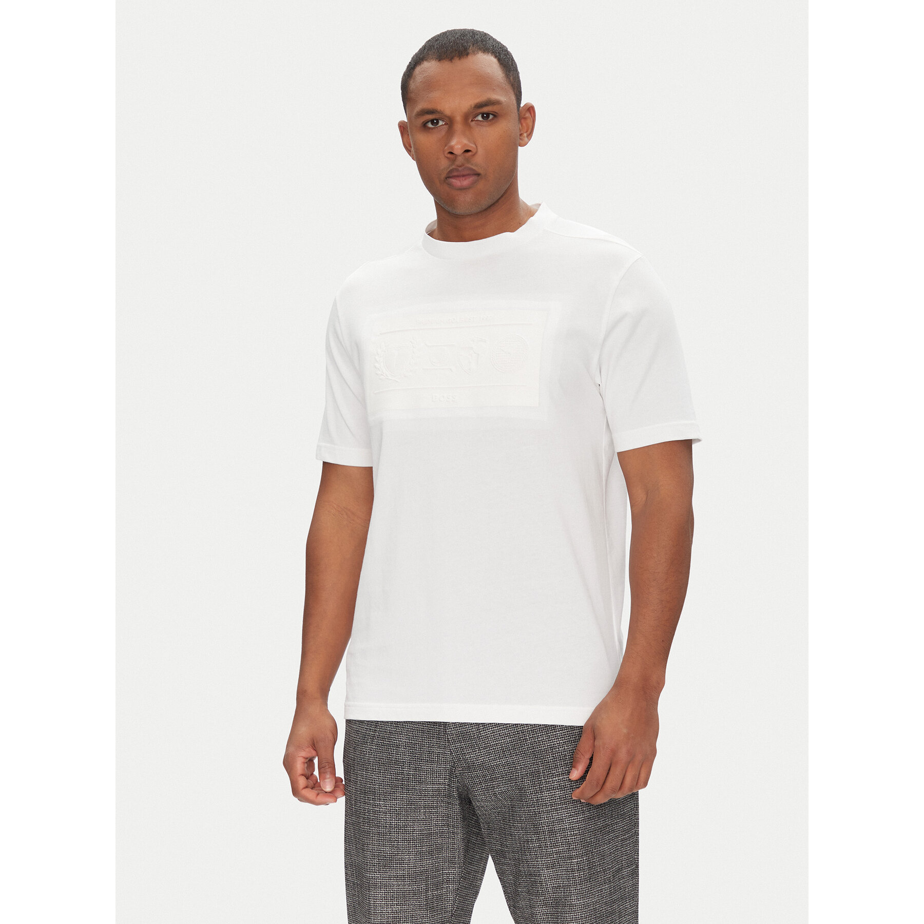 BOSS Póló 50538112 Fehér Regular Fit
