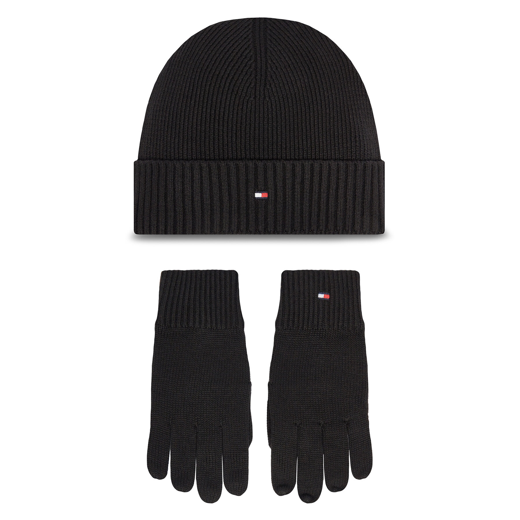Zestaw Czapka i Rękawiczki Tommy Hilfiger Czarny AM0AM12938