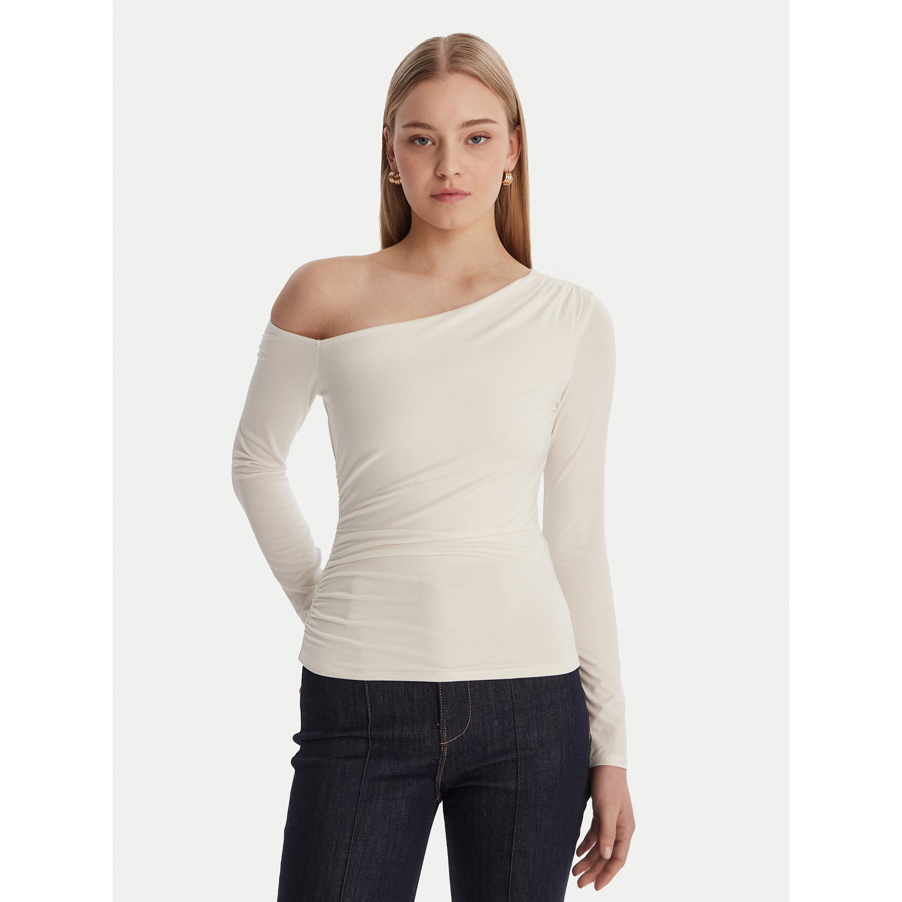 Guess Bluse W6RP02 KC1J2 Écru Regular Fit