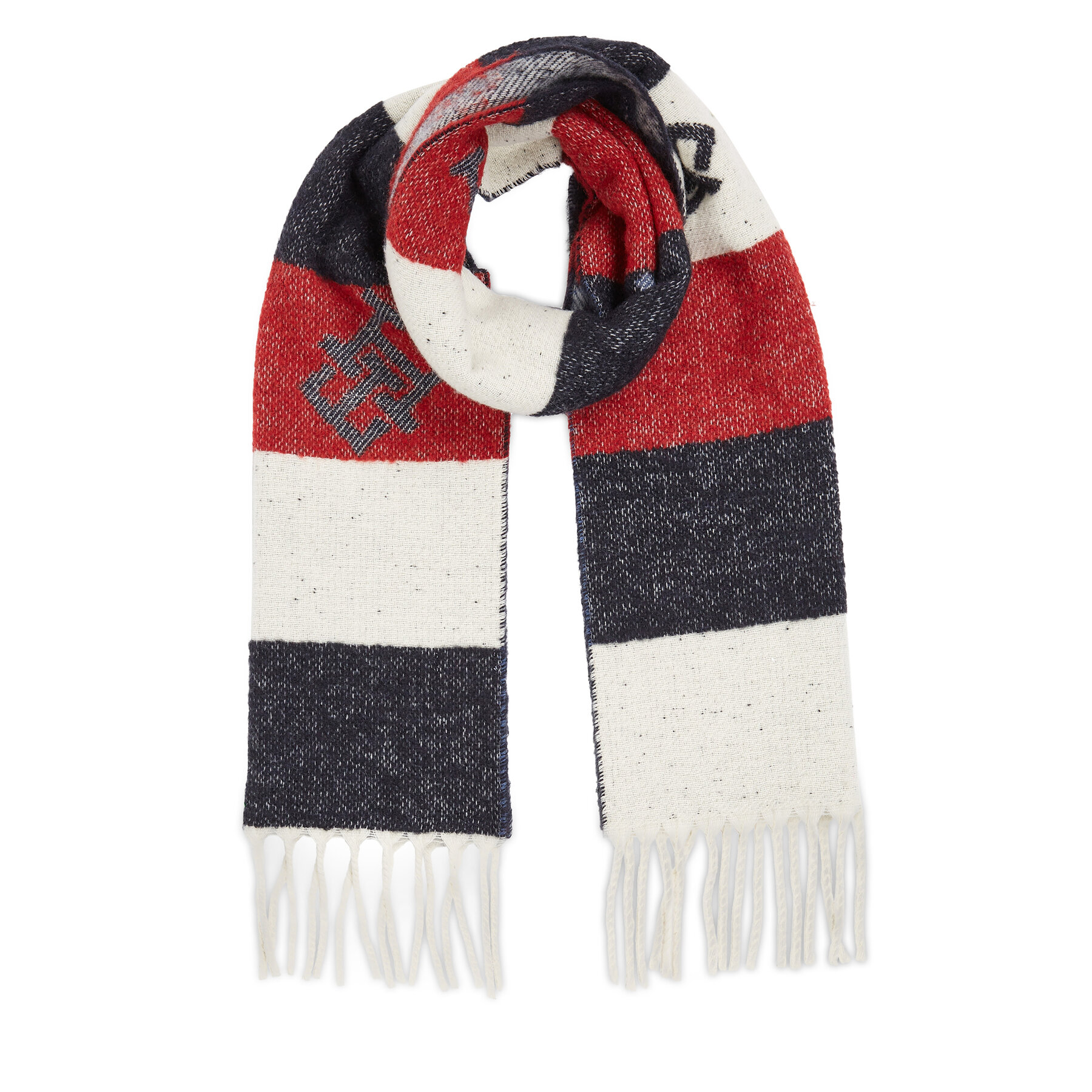 Fular Tommy Hilfiger Limitless Chic Cb Scarf AW0AW15353 Bleumarin