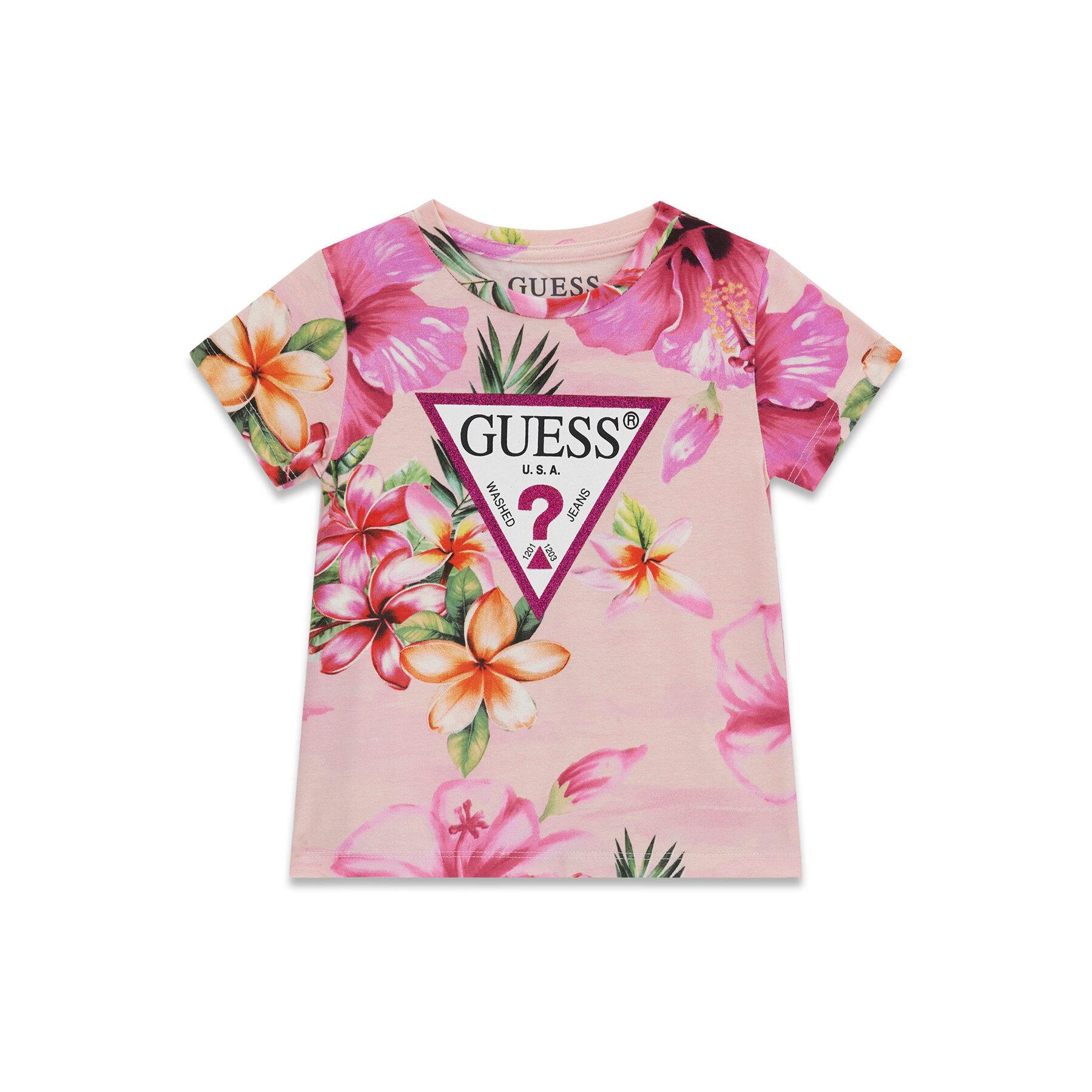 Guess Majica K6GI13 K6YW4 Roza Regular Fit