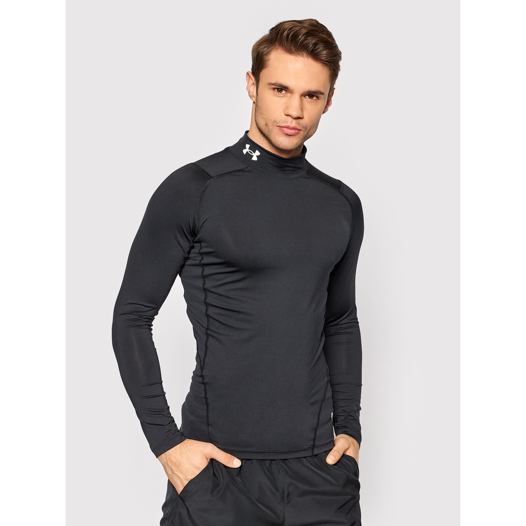 Under Armour Technisches T-Shirt HeatGear® Mock 1369606 Schwarz Skinny Fit