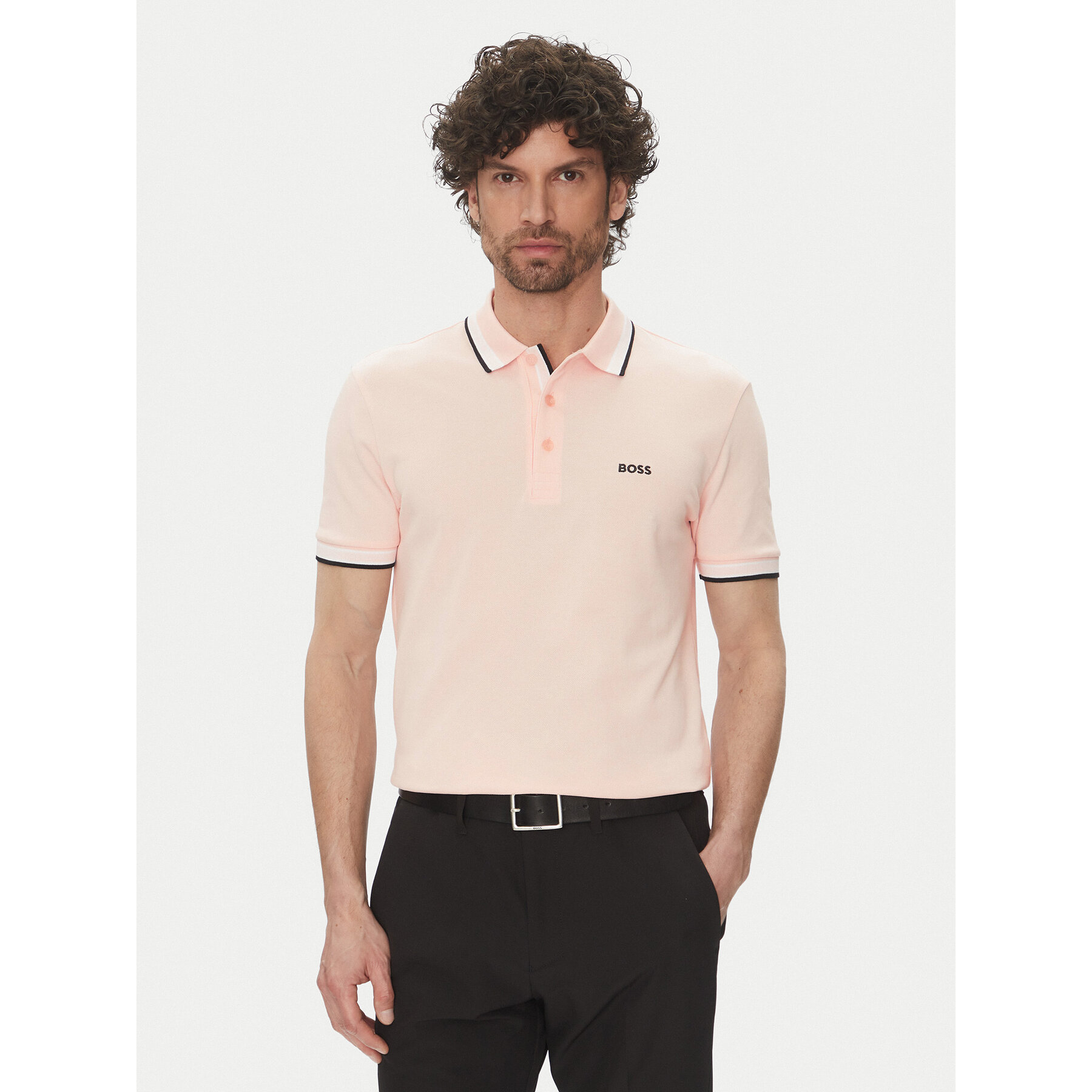 BOSS Pólóing Paddy 50469055 Rózsaszín Regular Fit