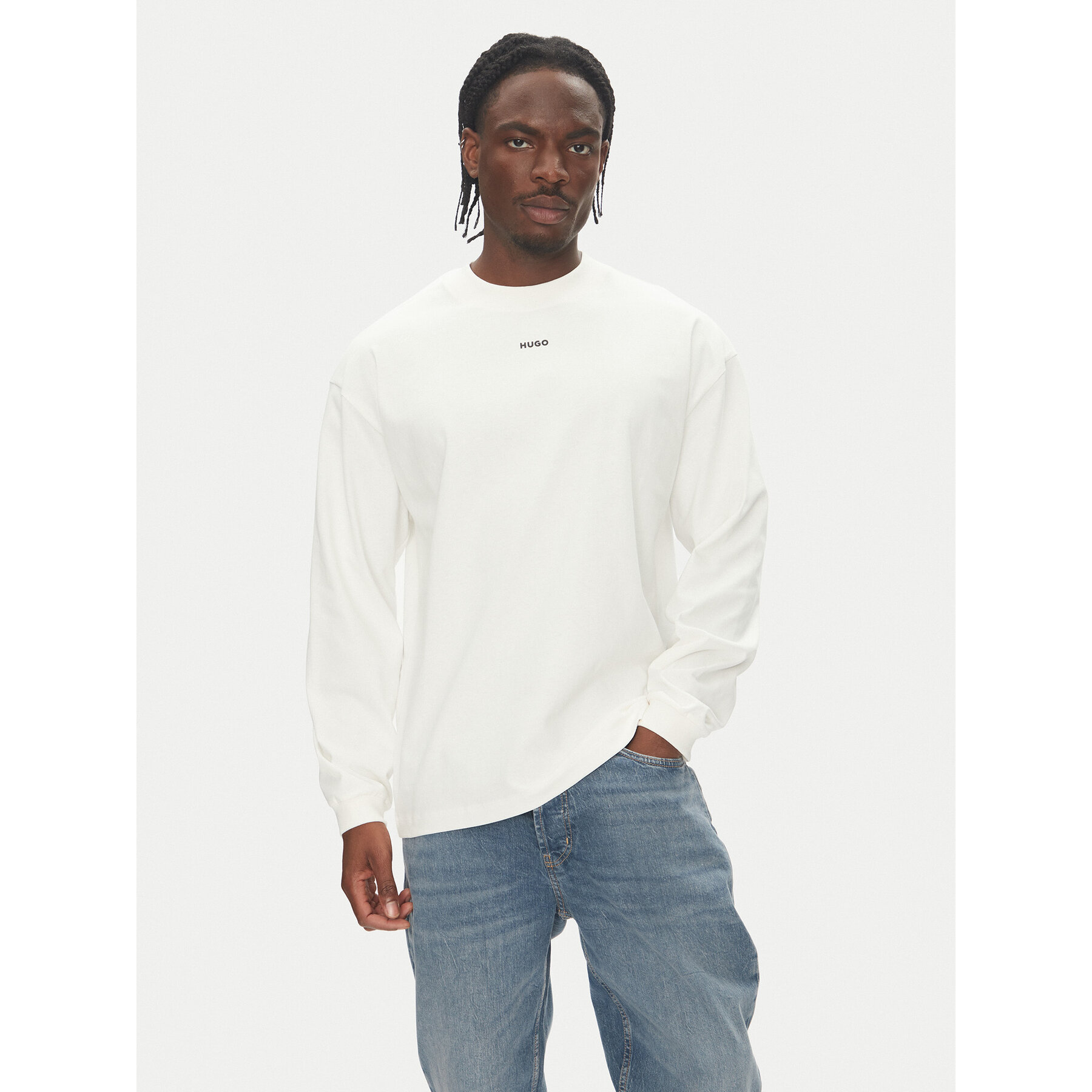 HUGO Longsleeve Daposo 50511029 Beige Relaxed Fit
