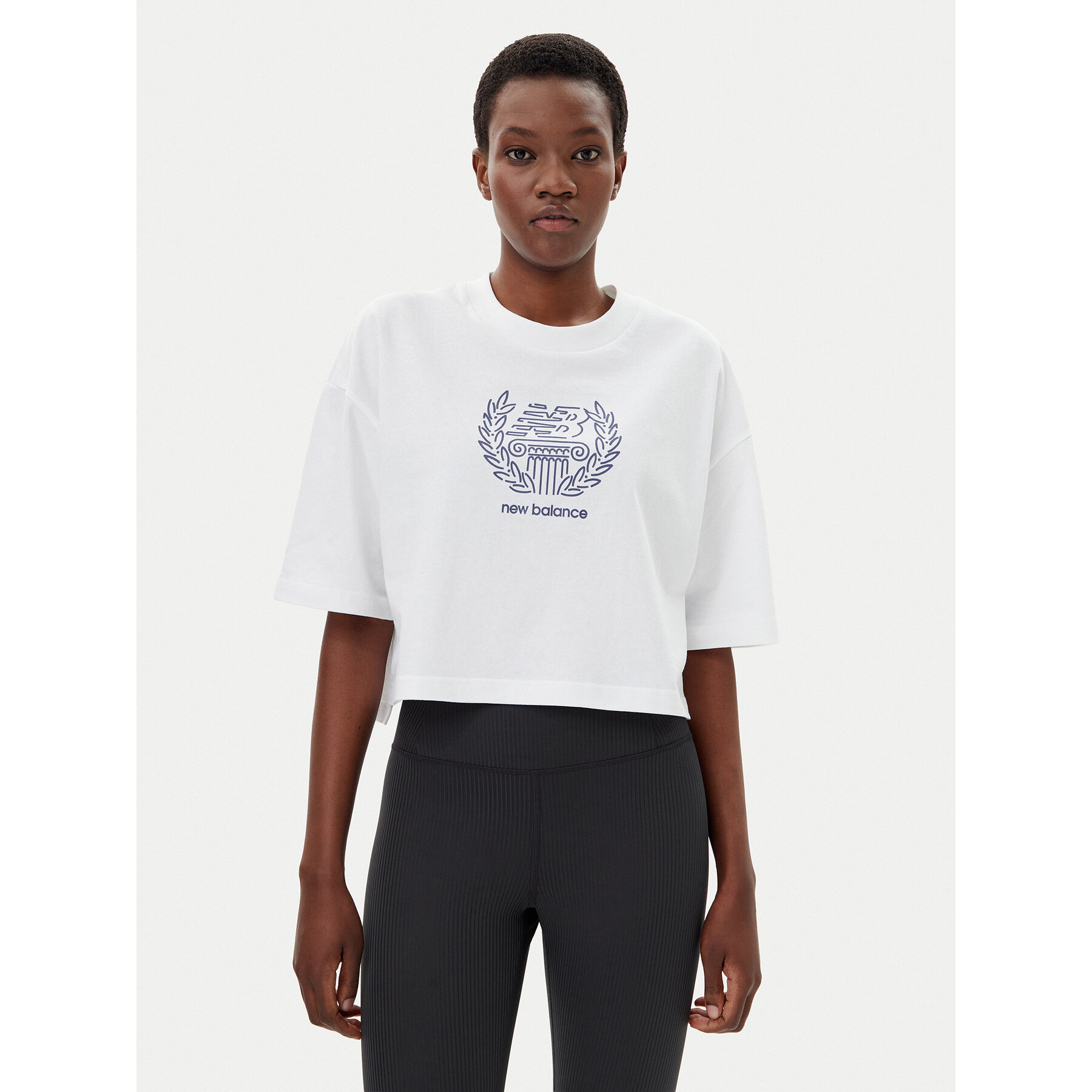 New Balance T-Shirt WT51935 Λευκό Oversize