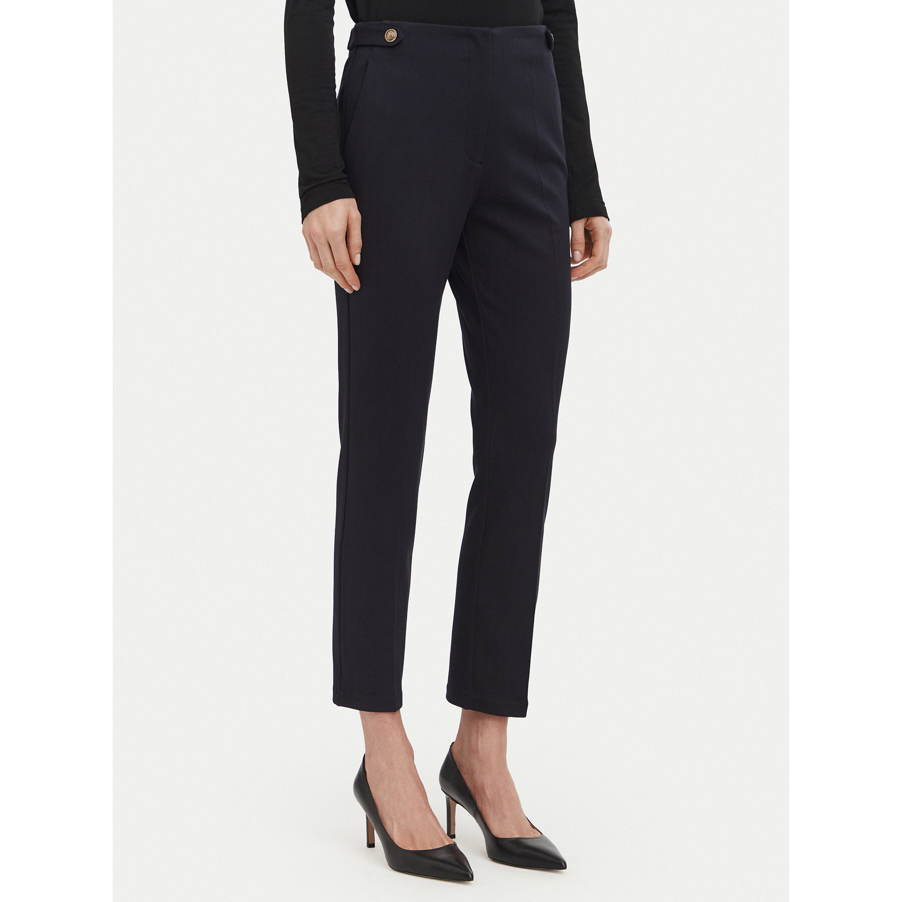 Liu Jo Stoffhose WF6333 J3976 Dunkelblau Slim Fit