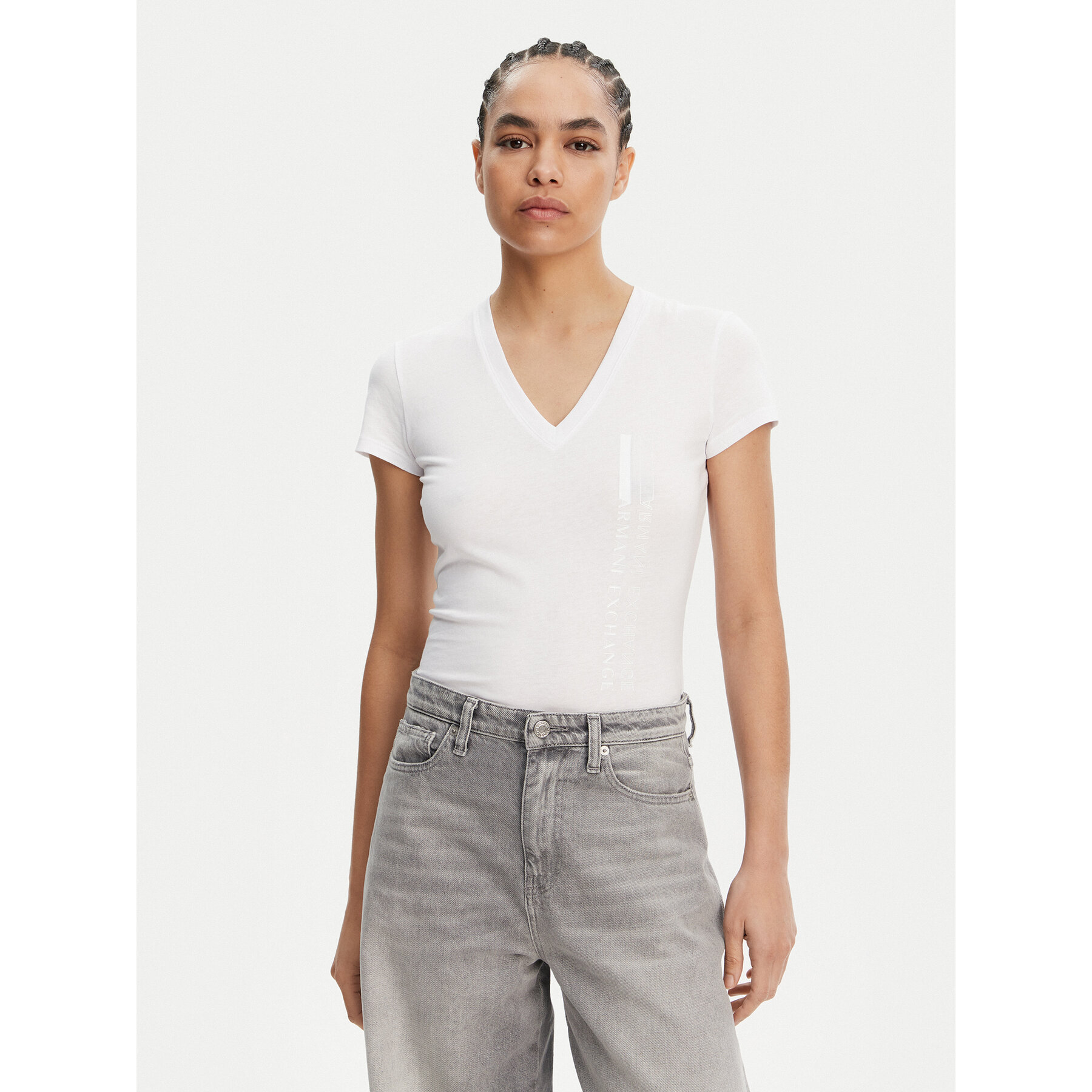 Armani Exchange T-shirt XW000529 AF10356 U0002 Bianco Slim Fit