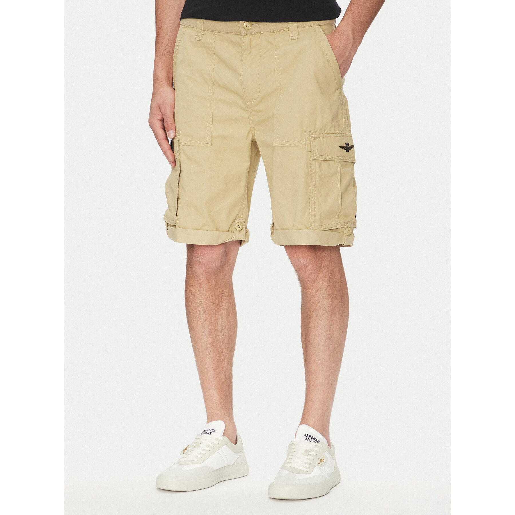 Aeronautica Militare Stoffshorts 251BE250CT3501 Beige Regular Fit
