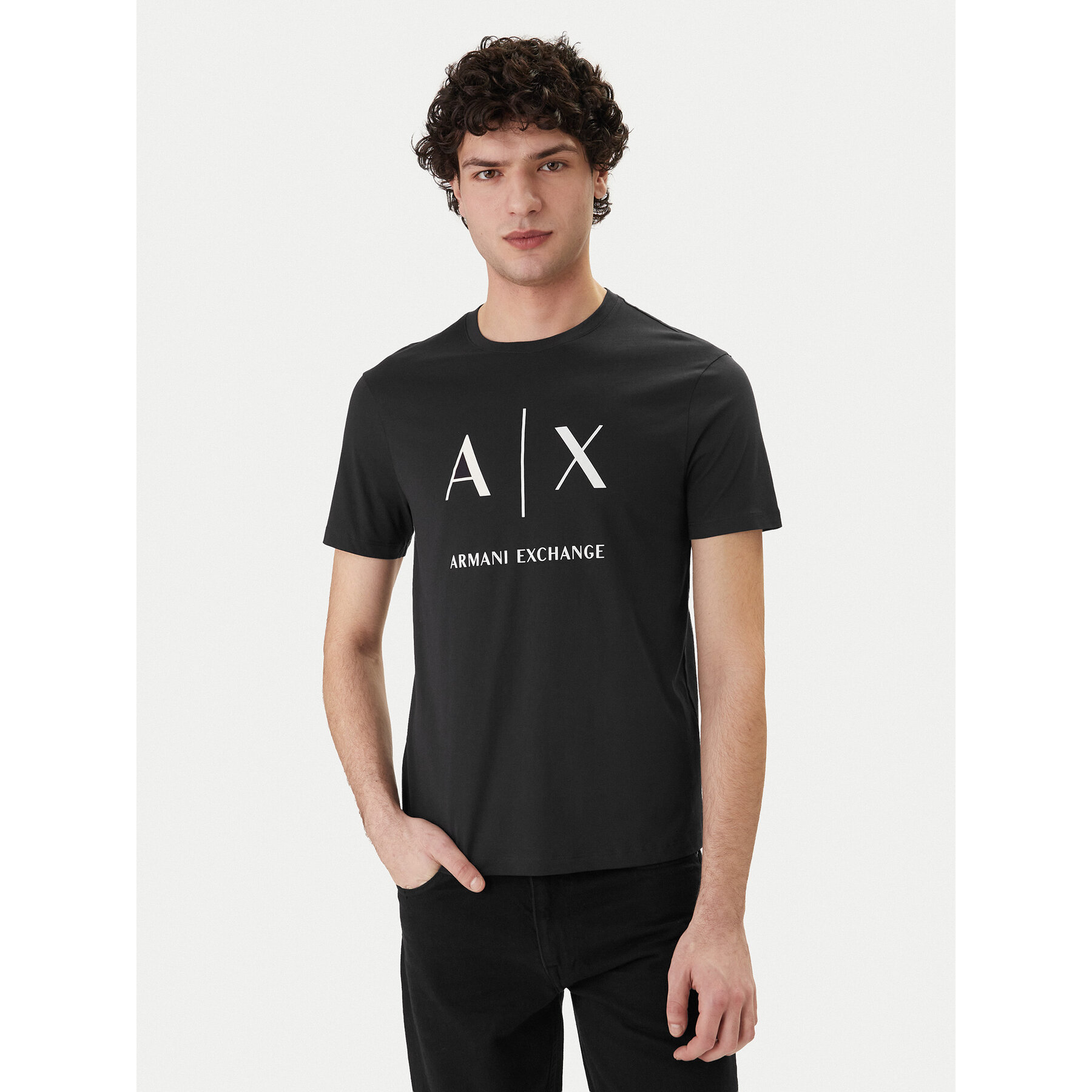 Armani Exchange Férfiak Sötétkék Póló Xm002683 Af10356 Ub101 Regular Fit