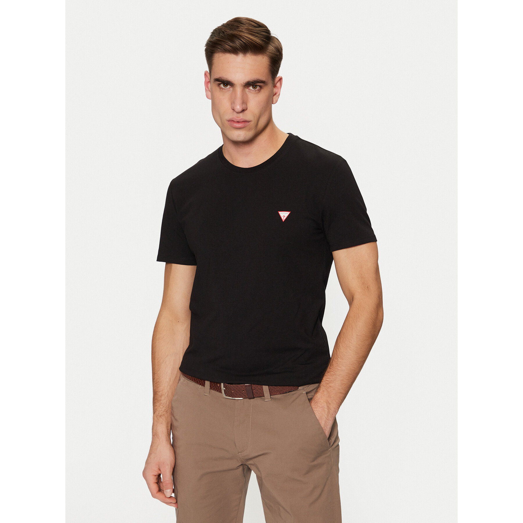 Guess Majica M2YI24 J1314 Črna Slim Fit