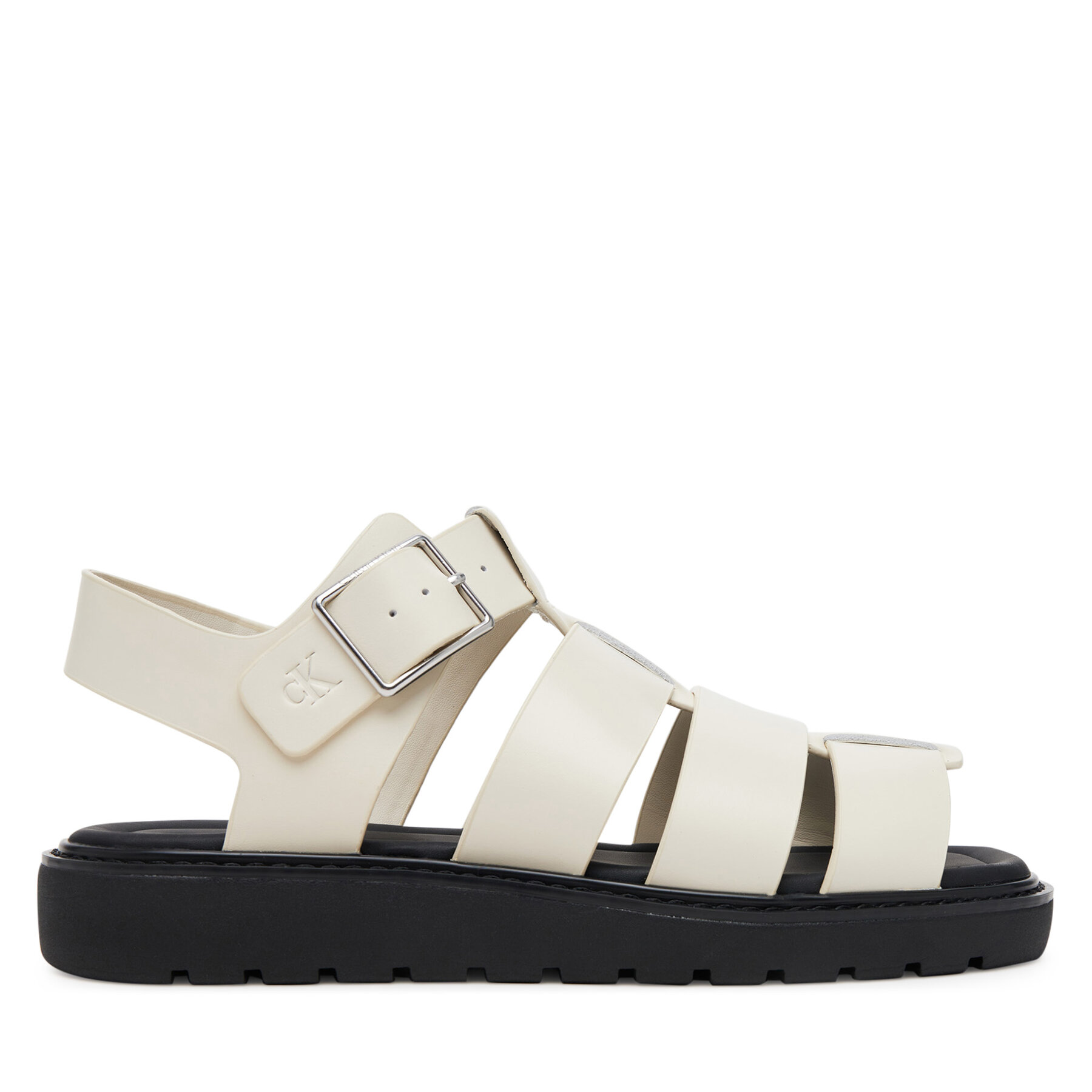 Сандали Calvin Klein Jeans Sq Molded Sdl Fisherman Mg Wn YW0YW01700 Екрю