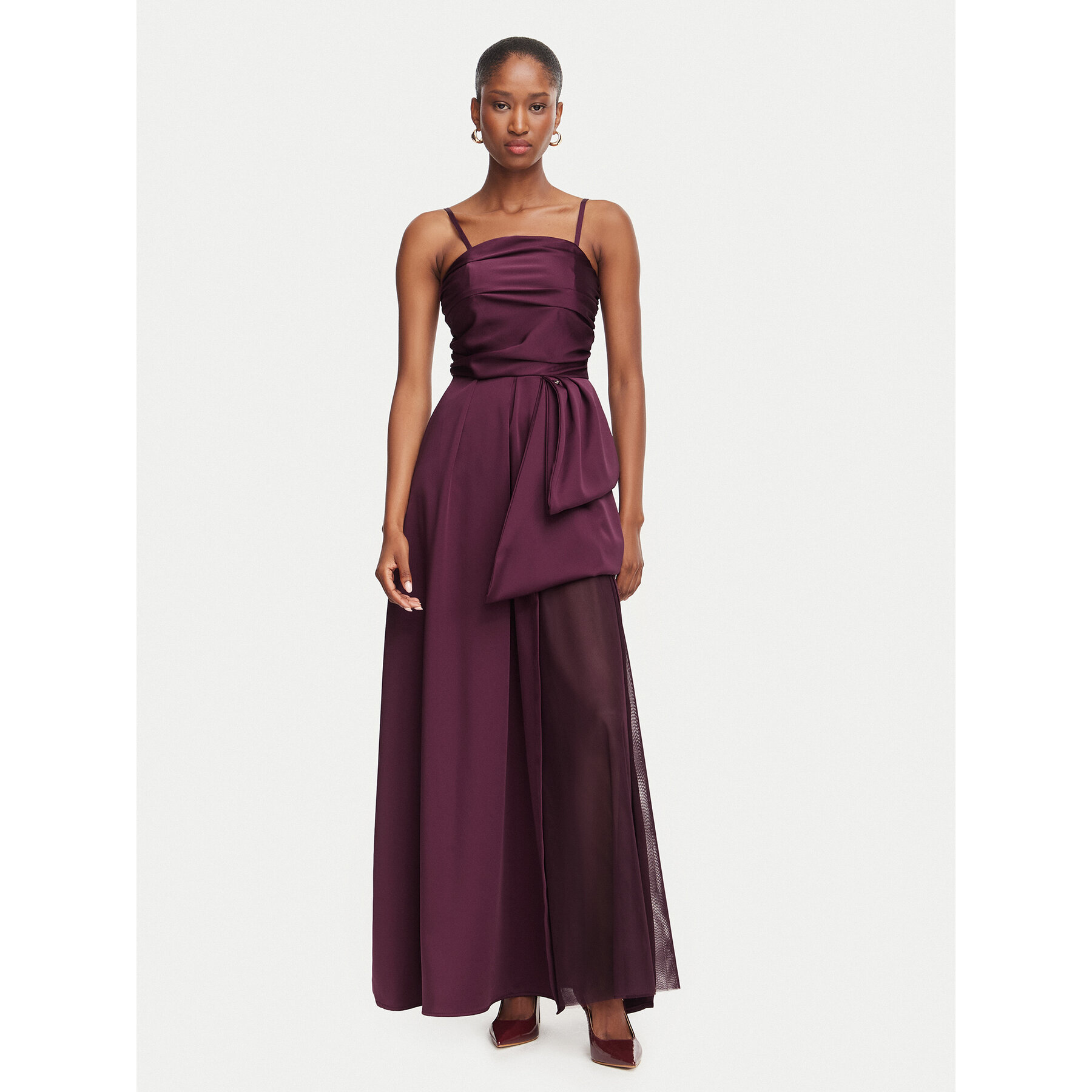 Rinascimento Abendkleid CFC0130426003 Dunkelrot Regular Fit