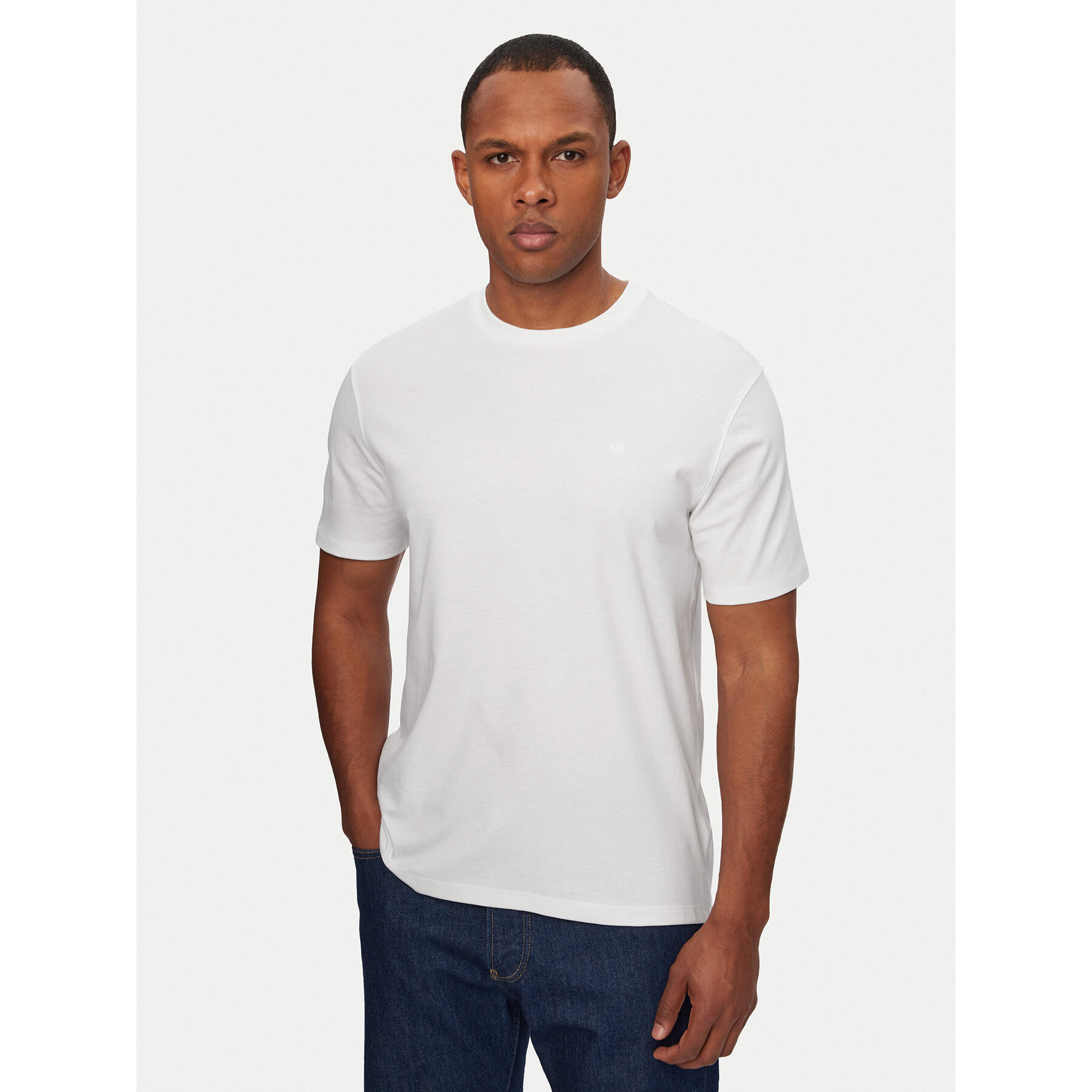 Calvin Klein Majica LV04LB275G Bela Relaxed Fit