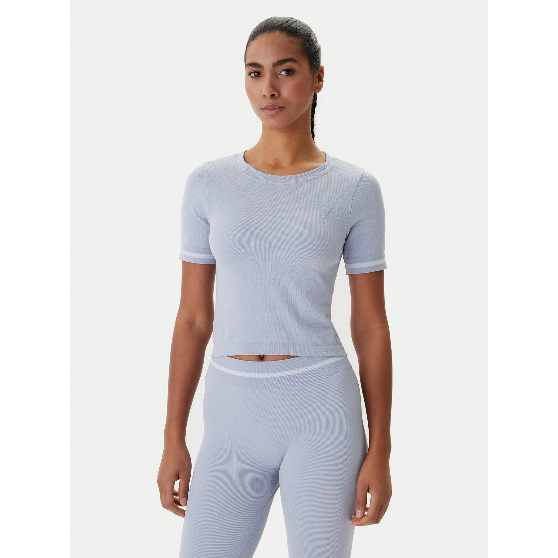 Guess Camiseta V6RP02 Z4692 Celeste Slim Fit