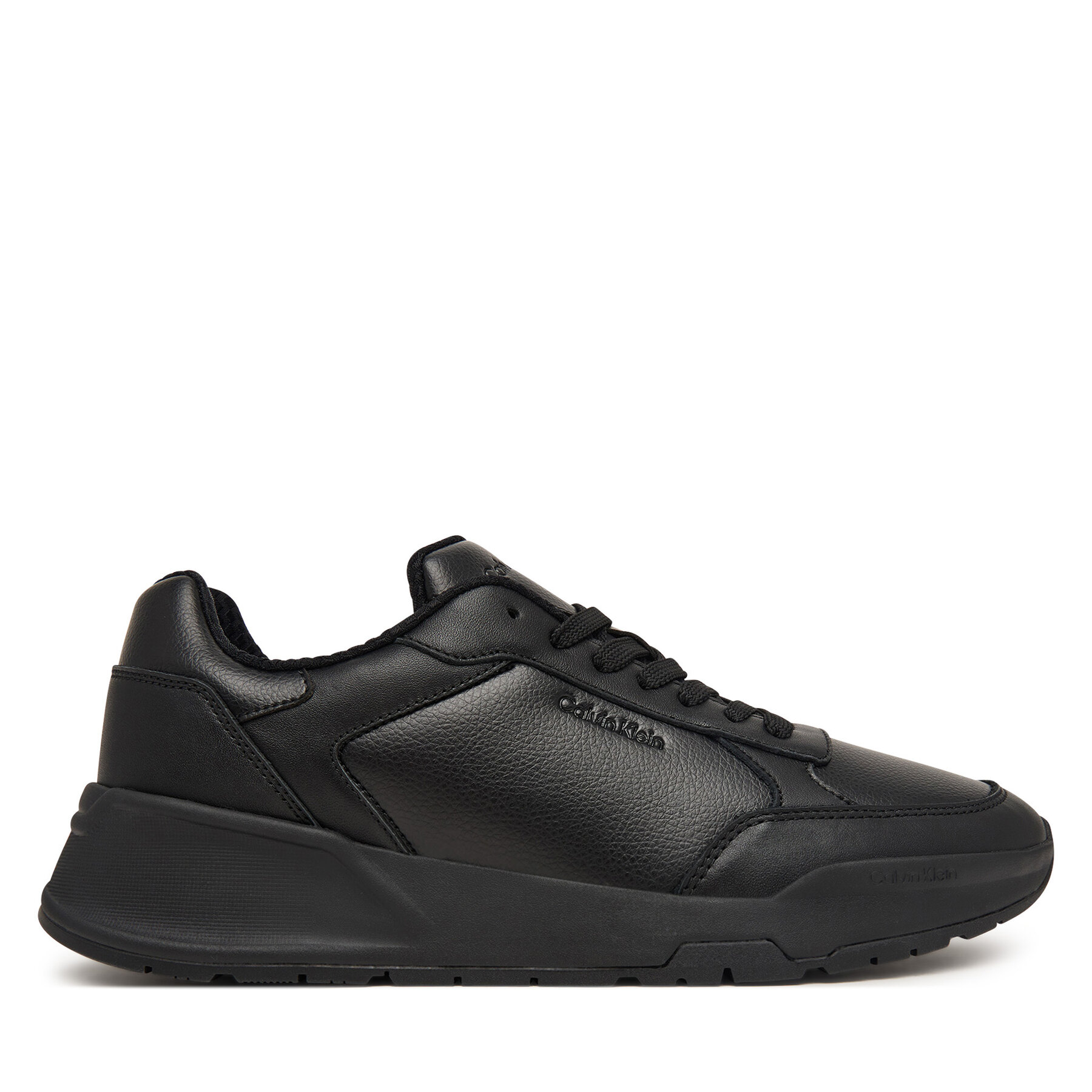 Tenisice Calvin Klein City Runner Laceup Lth Mix HM0HM02309 Crna
