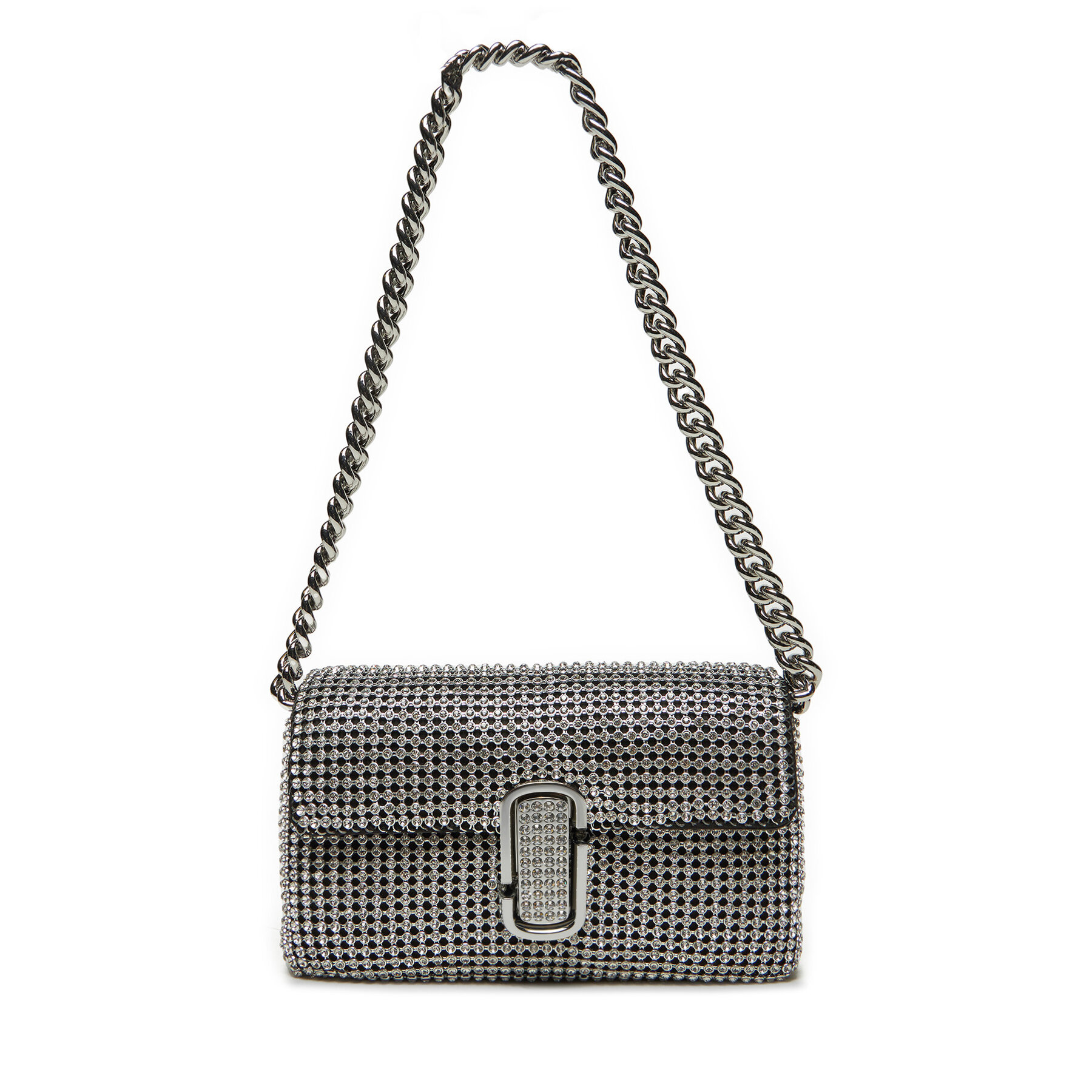 Borsetta Marc Jacobs The Rhinestone J Marc Mini Shoulder Bag H912M06RE22 Argento