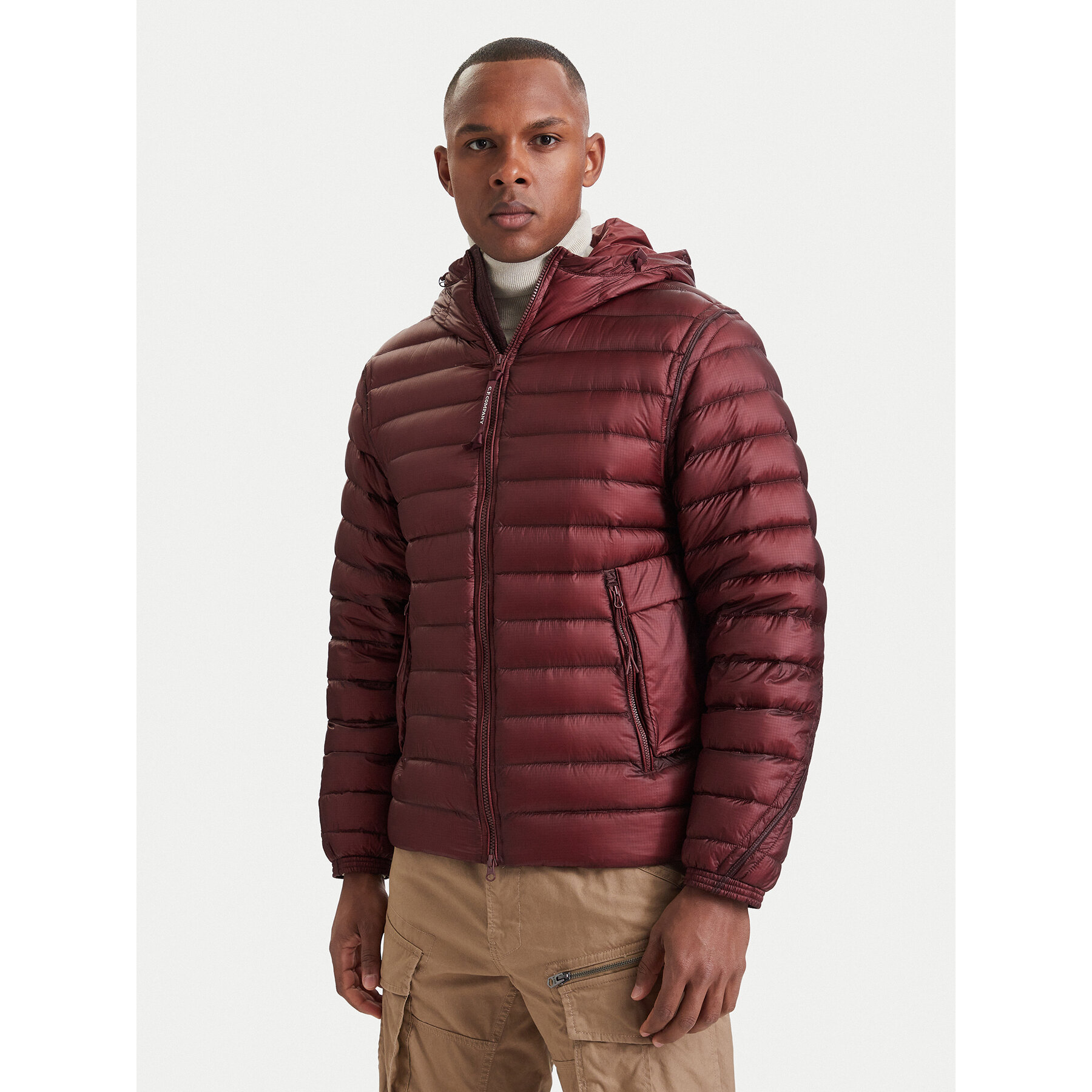 C.P. Company Daunenjacke 21CMOW126A110416A Dunkelrot Regular Fit