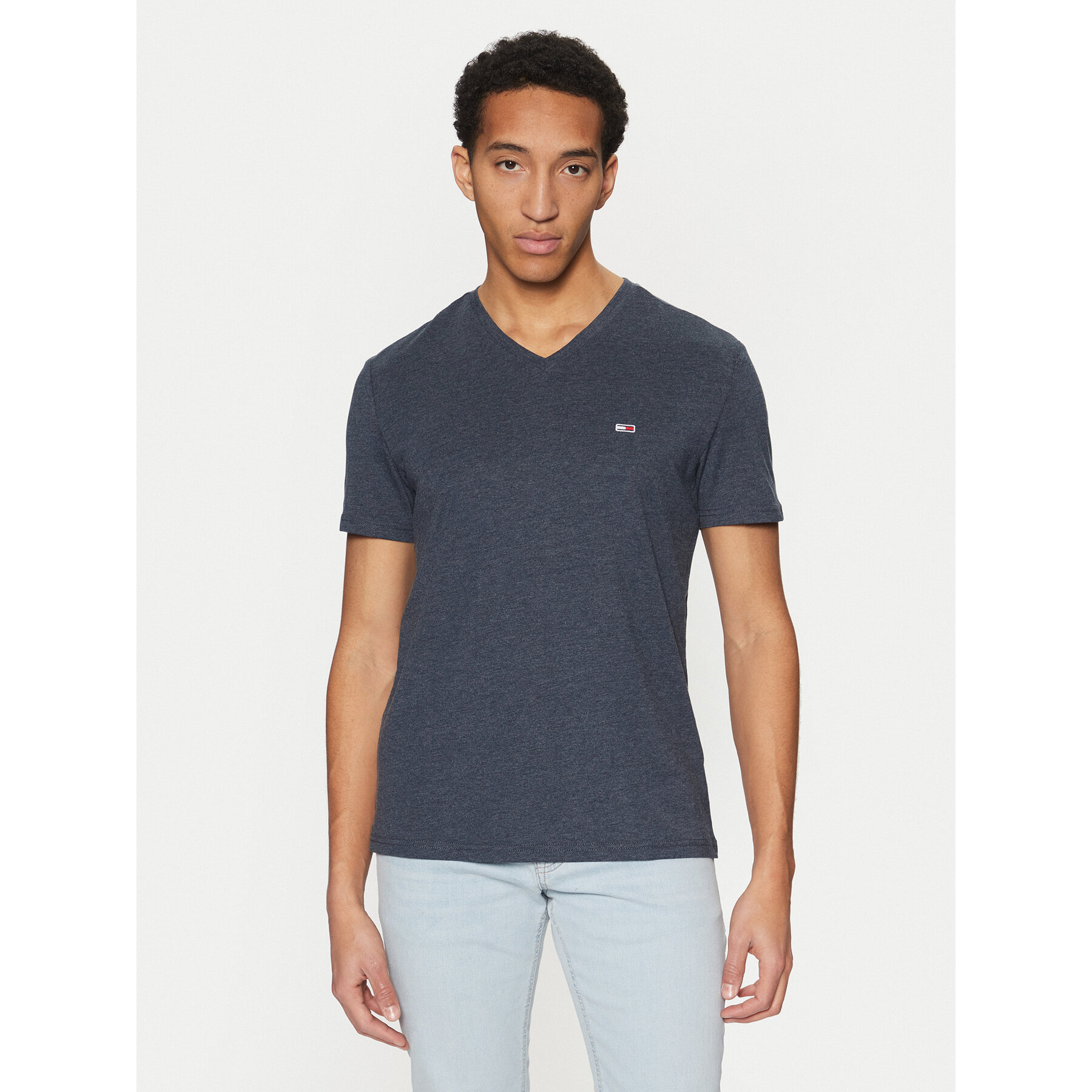 Tommy Jeans T-shirt Jaspe DM0DM20364 Blu scuro Slim Fit