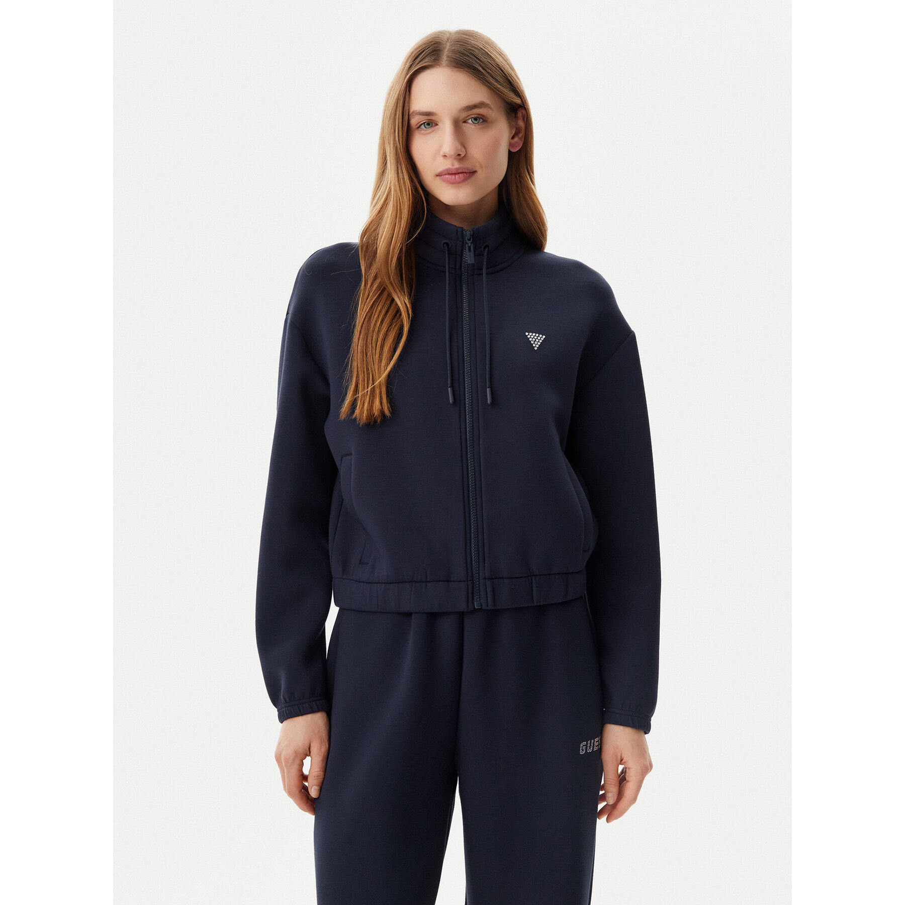 Guess Sweatshirt V4BQ14 K7UW2 Dunkelblau Regular Fit