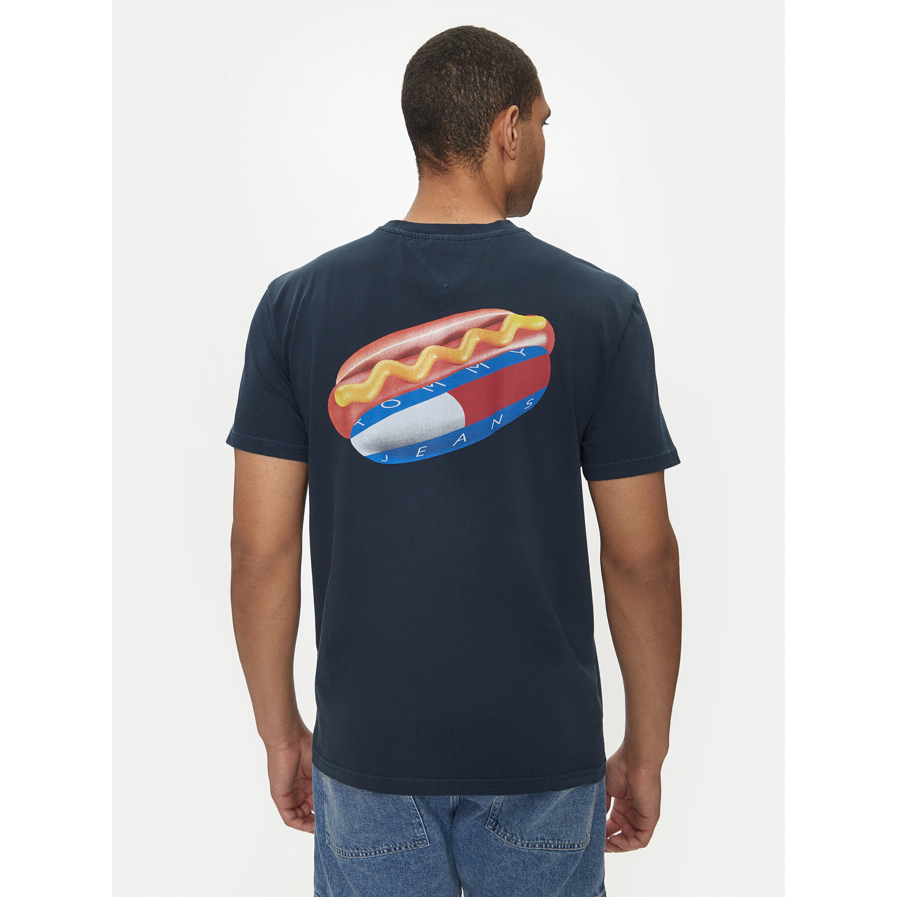 Tommy Jeans T-Shirt Fun Novelty DM0DM18552 Σκούρο μπλε Regular Fit