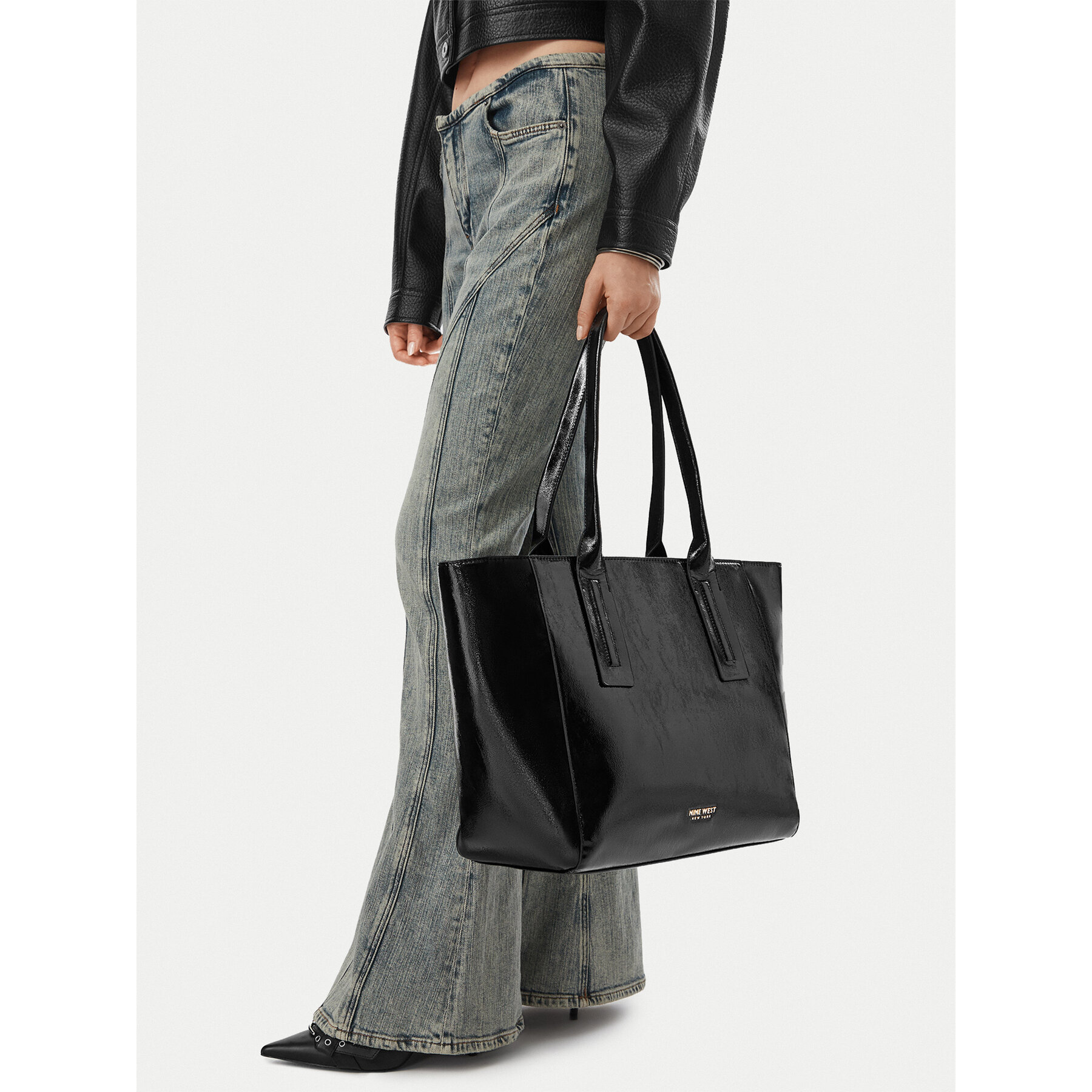 Дамска чанта Nine West CEO-LUXE ATELIER-LA374-5674 Черен