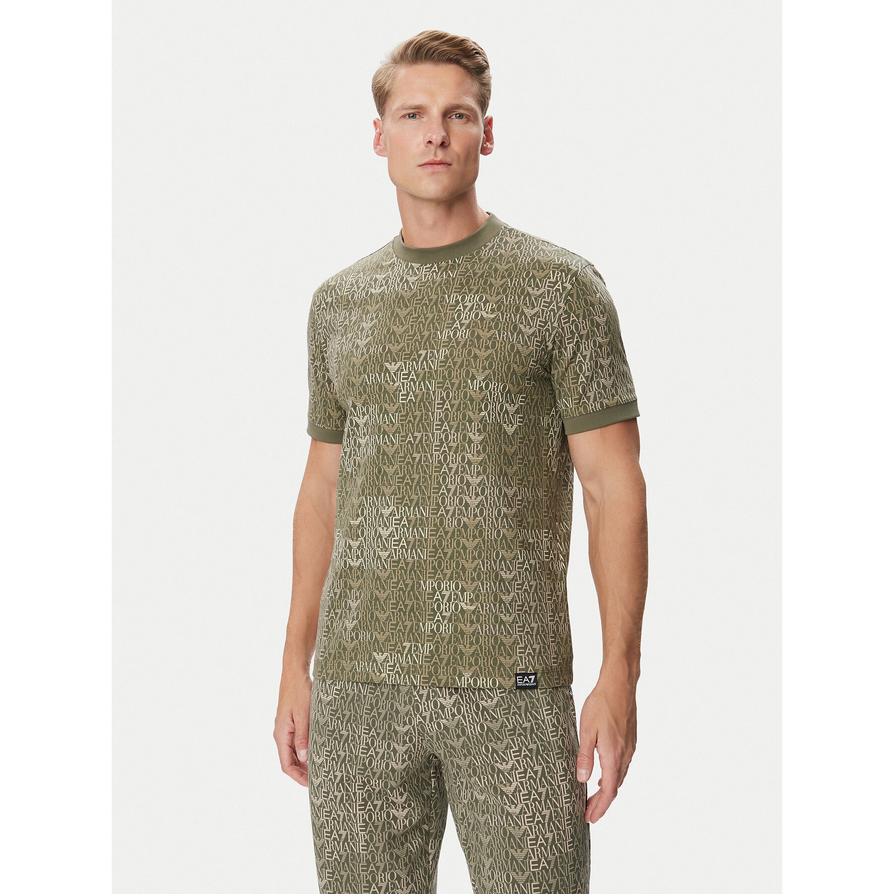 EA7 Emporio Armani T-Shirt 7M002819 AF12874 F7011 Grün Regular Fit