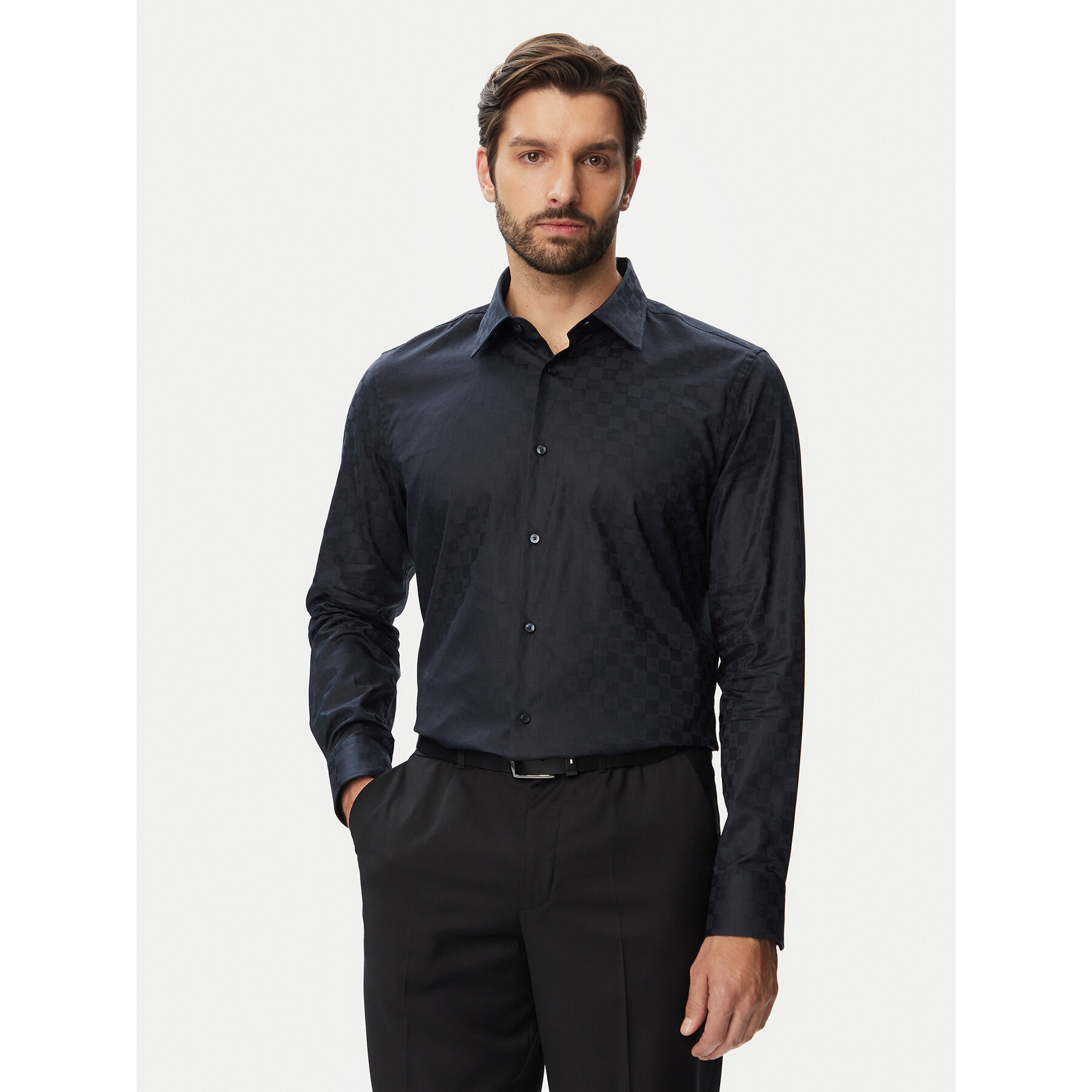 JOOP! Hemd Jsh-258Pierce3 30104051 Dunkelblau Slim Fit