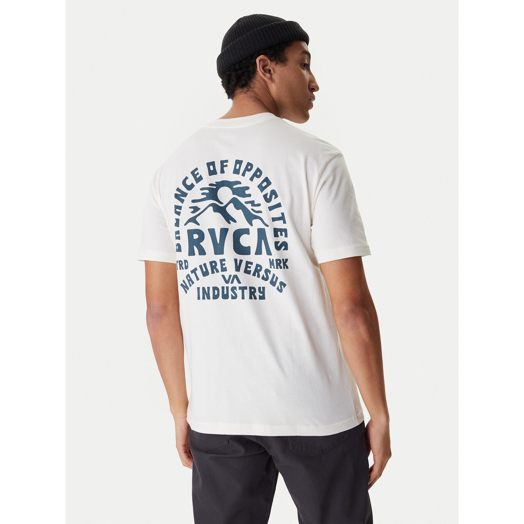 RVCA T-Shirt EVYZT00297 Écru Regular Fit