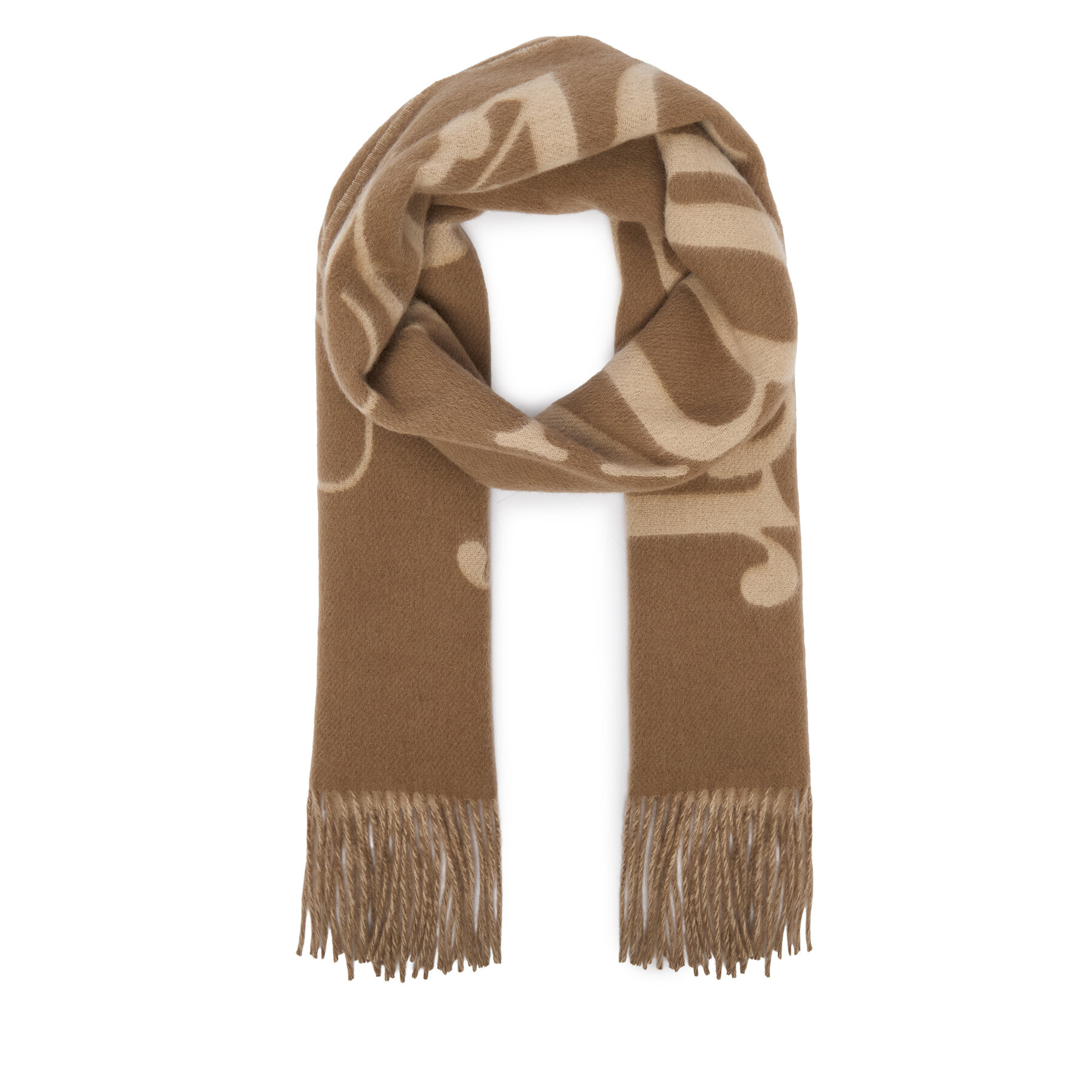 Šál Tommy Hilfiger AW0AW19123 Tmavo béžová