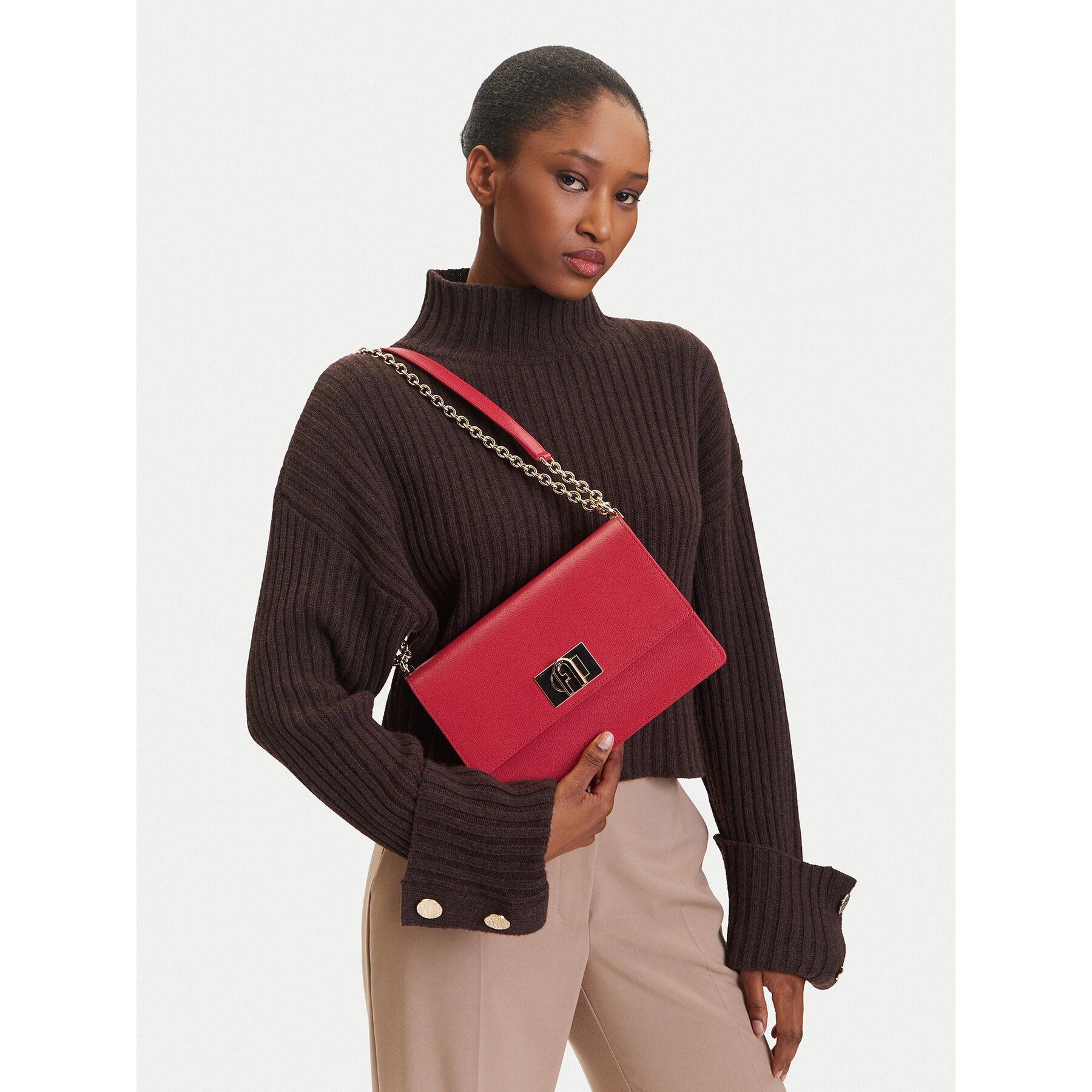 Geantă Furla BAFIACO ARE000 BG RUB00 Roșu