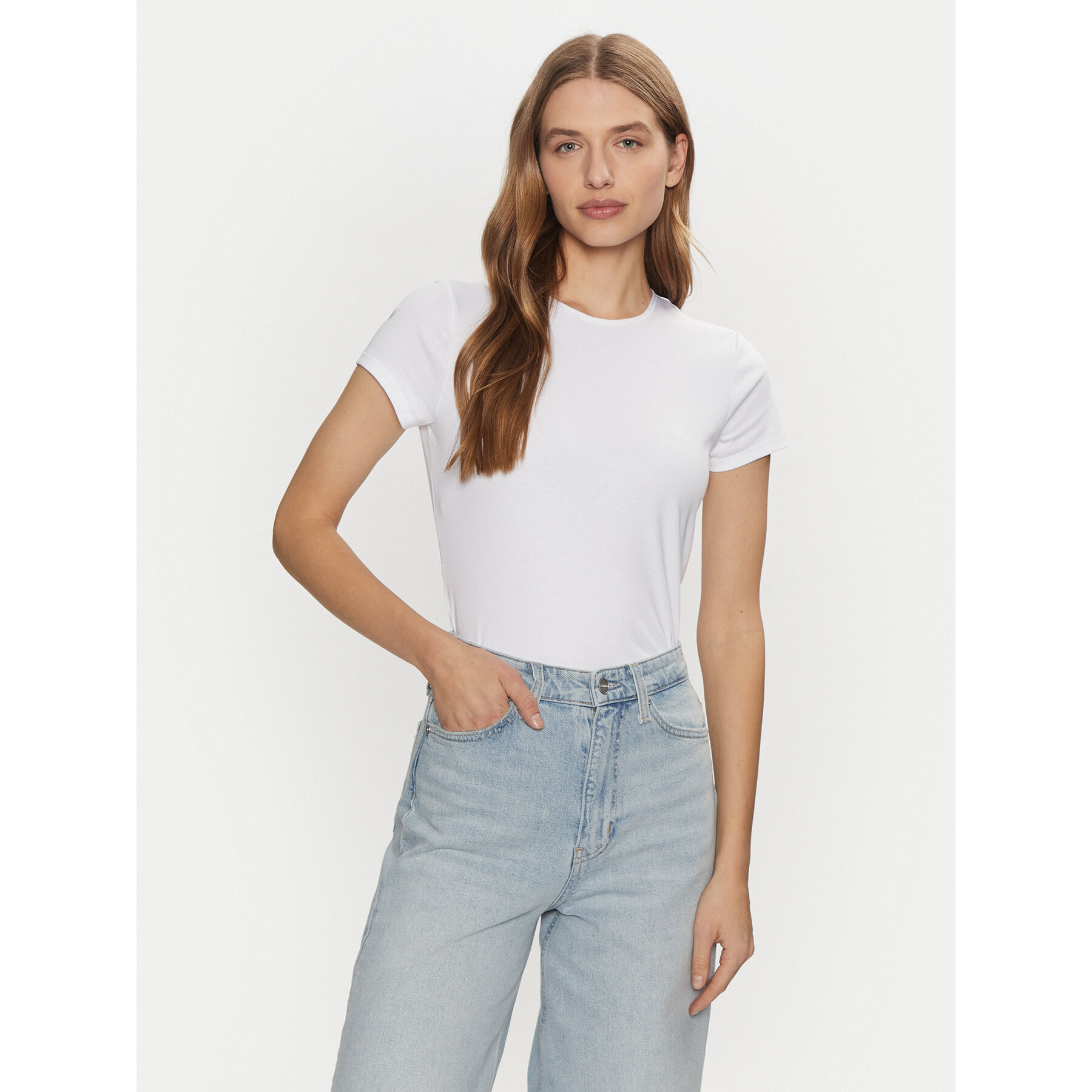 Calvin Klein T-shirt K20K208049 Bianco Slim Fit