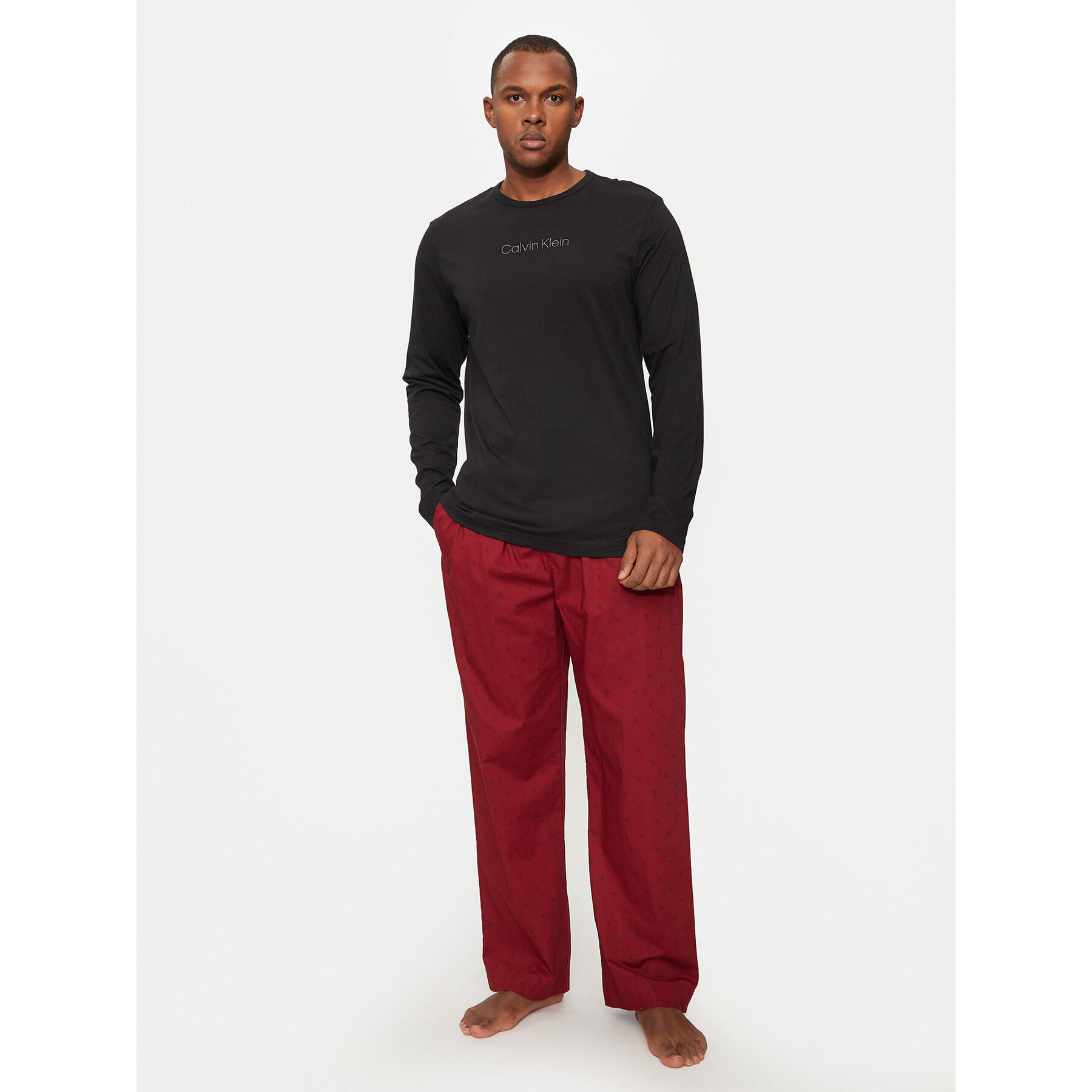 Calvin Klein Underwear Pizsama nadrág 000NM2781E Piros Relaxed Fit