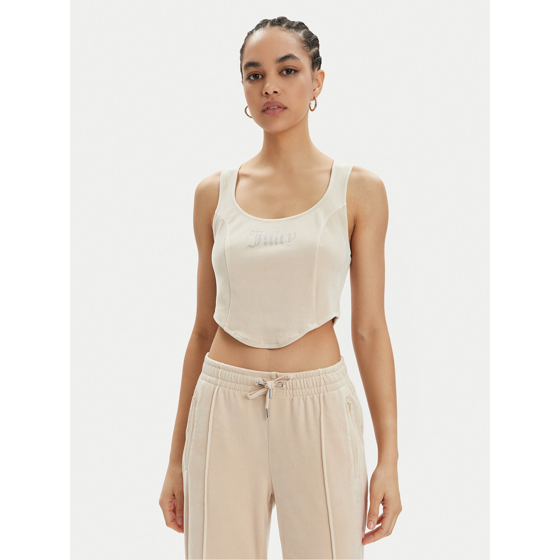 Juicy Couture Top Camina JCWCT23305 Beige Slim Fit
