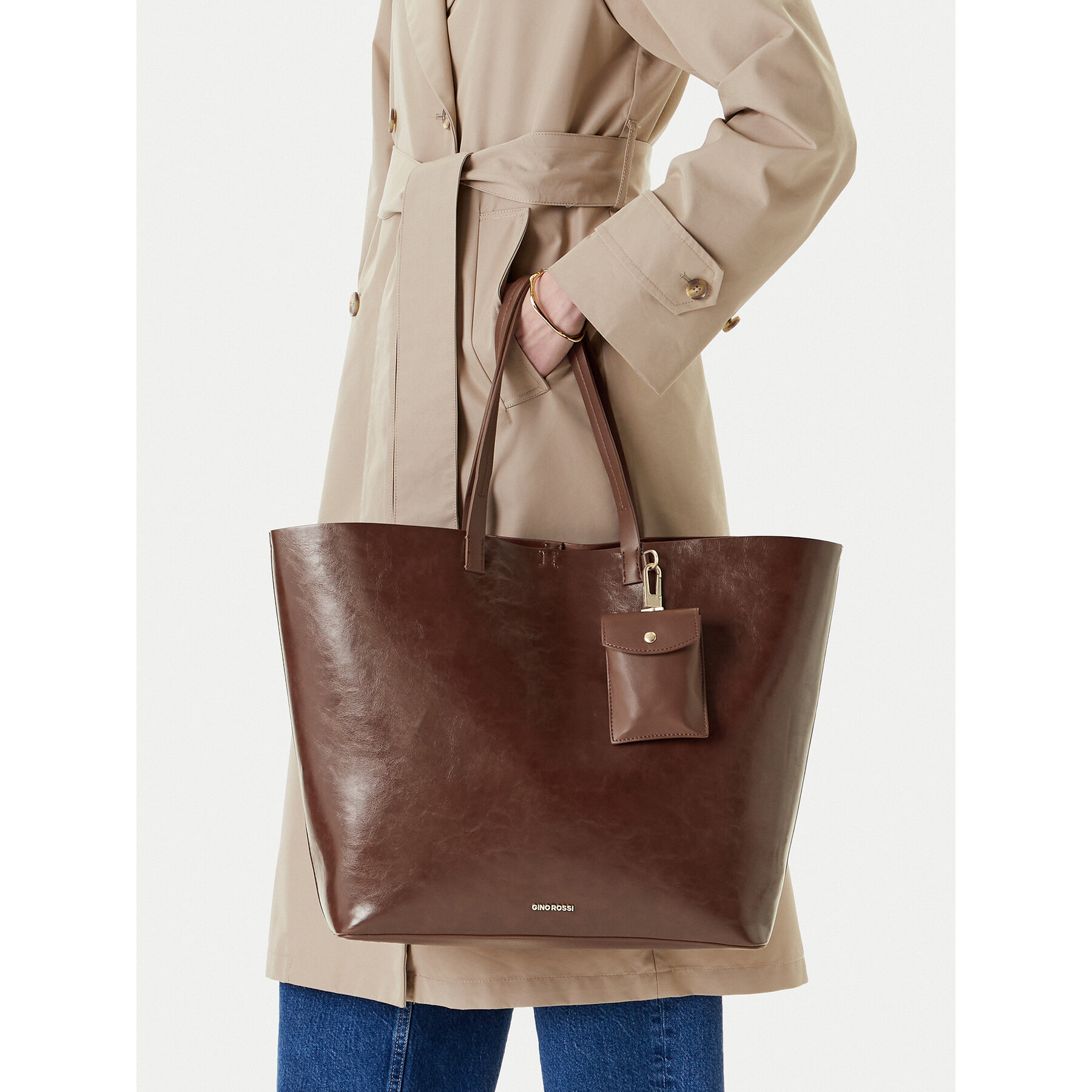 Дамска чанта Gino Rossi C-THARAL-DA8078 Кафяв