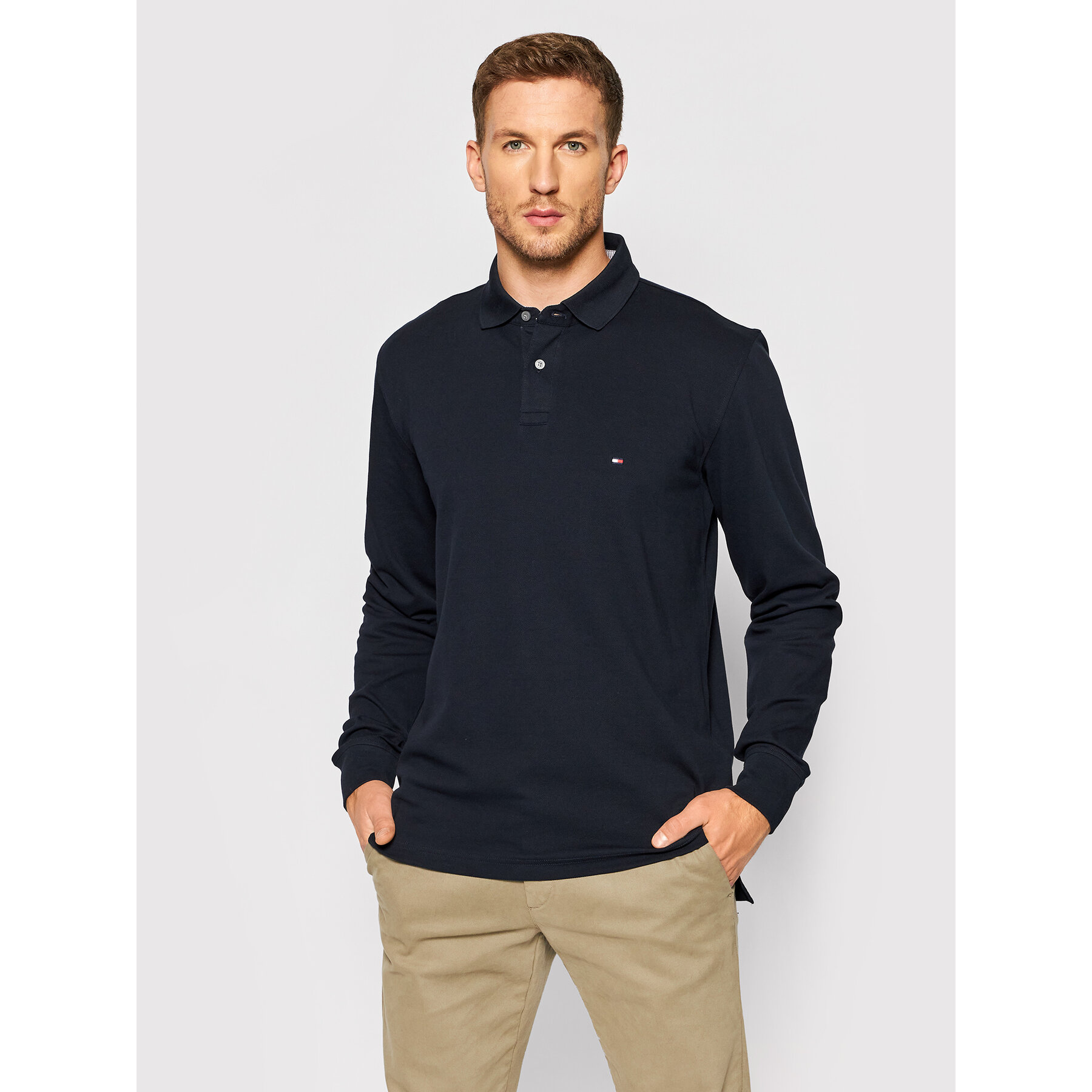 Tommy Hilfiger Polo majica 1985 MW0MW20183 Mornarsko modra Regular Fit