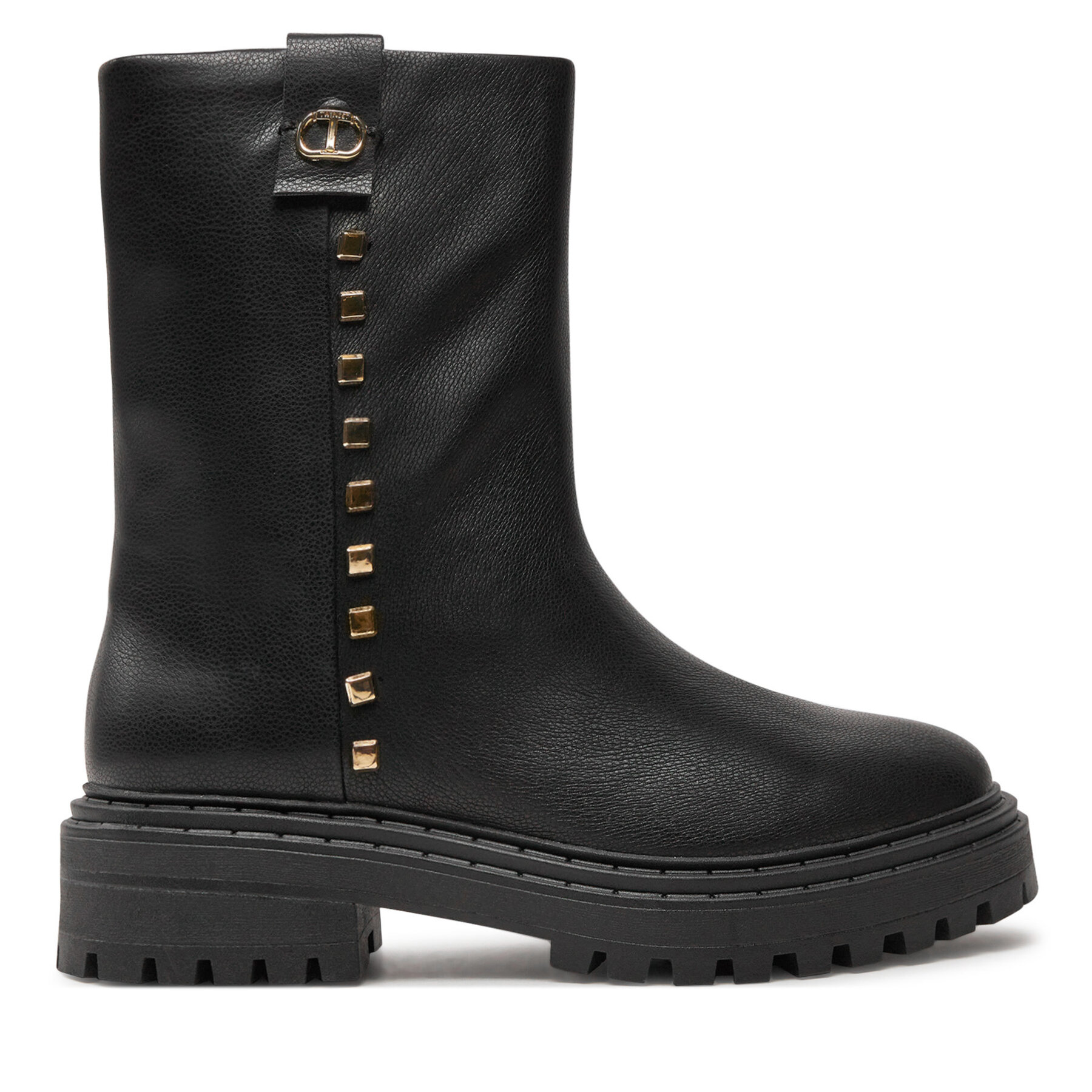 Bokacsizma TWINSET Biker 242TCP074 Fekete