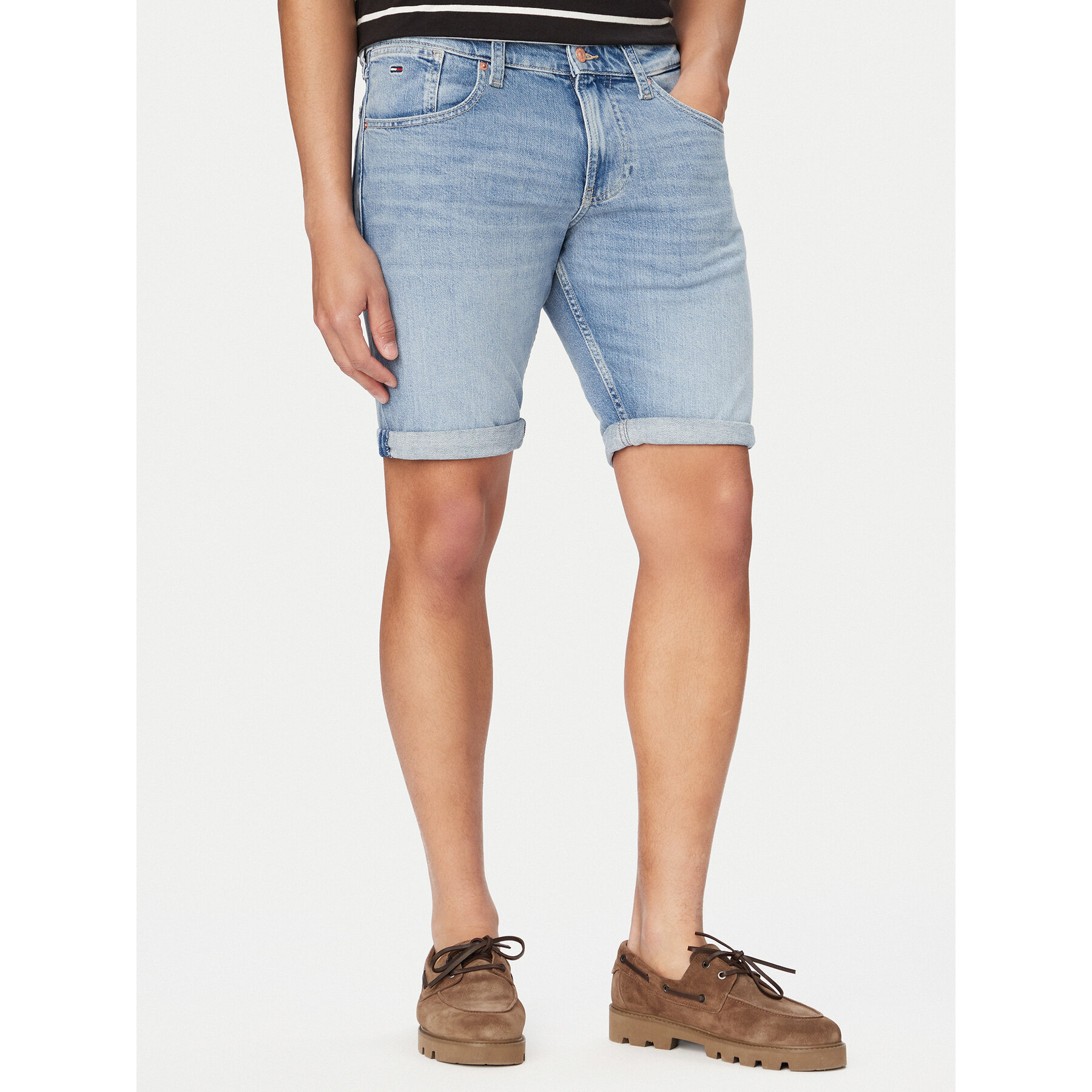 Tommy Jeans Jeansshorts Ronnie DM0DM22979 Blau Slim Fit