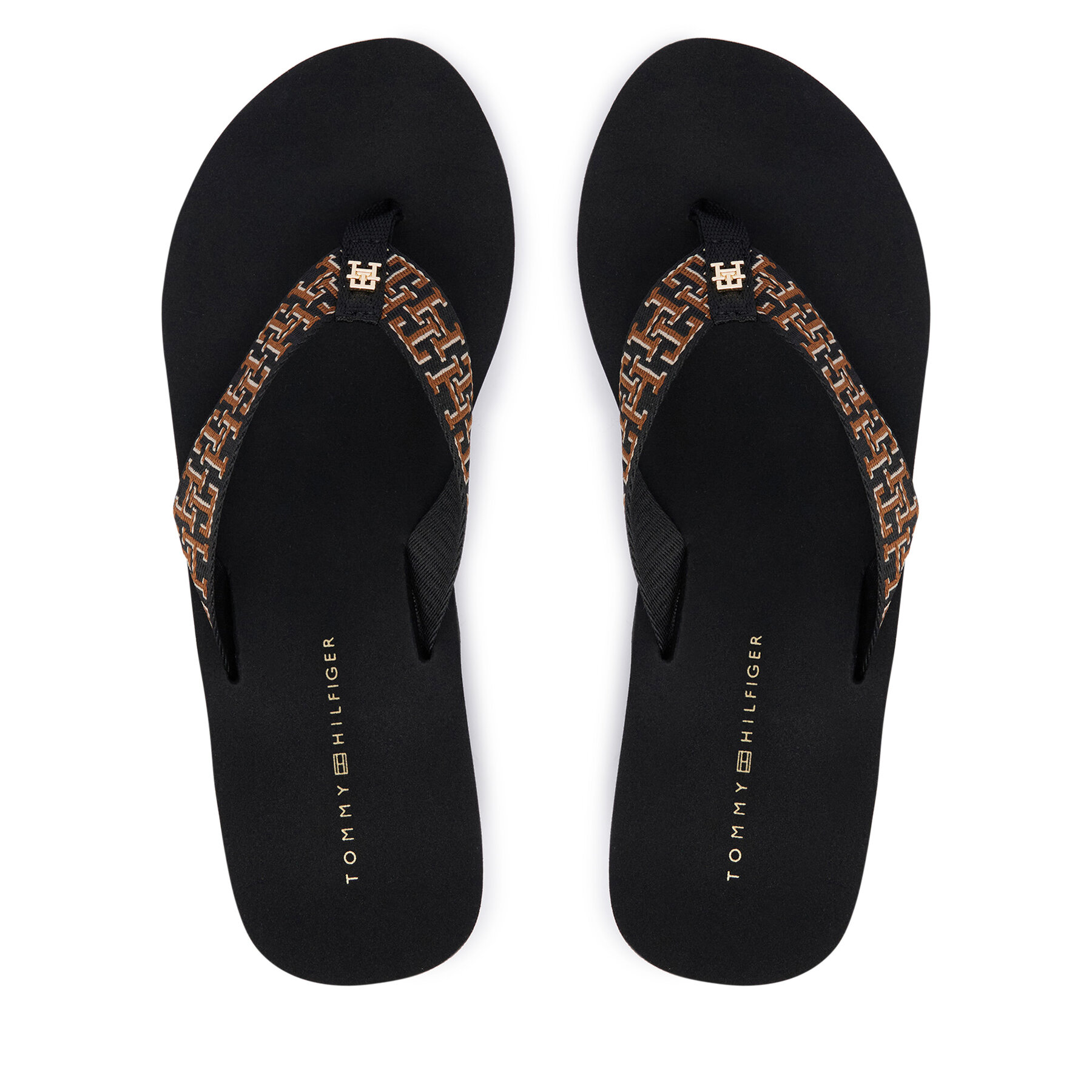 Žabky Tommy Hilfiger Wedge Summer Sandal Mono FW0FW09698 Čierna