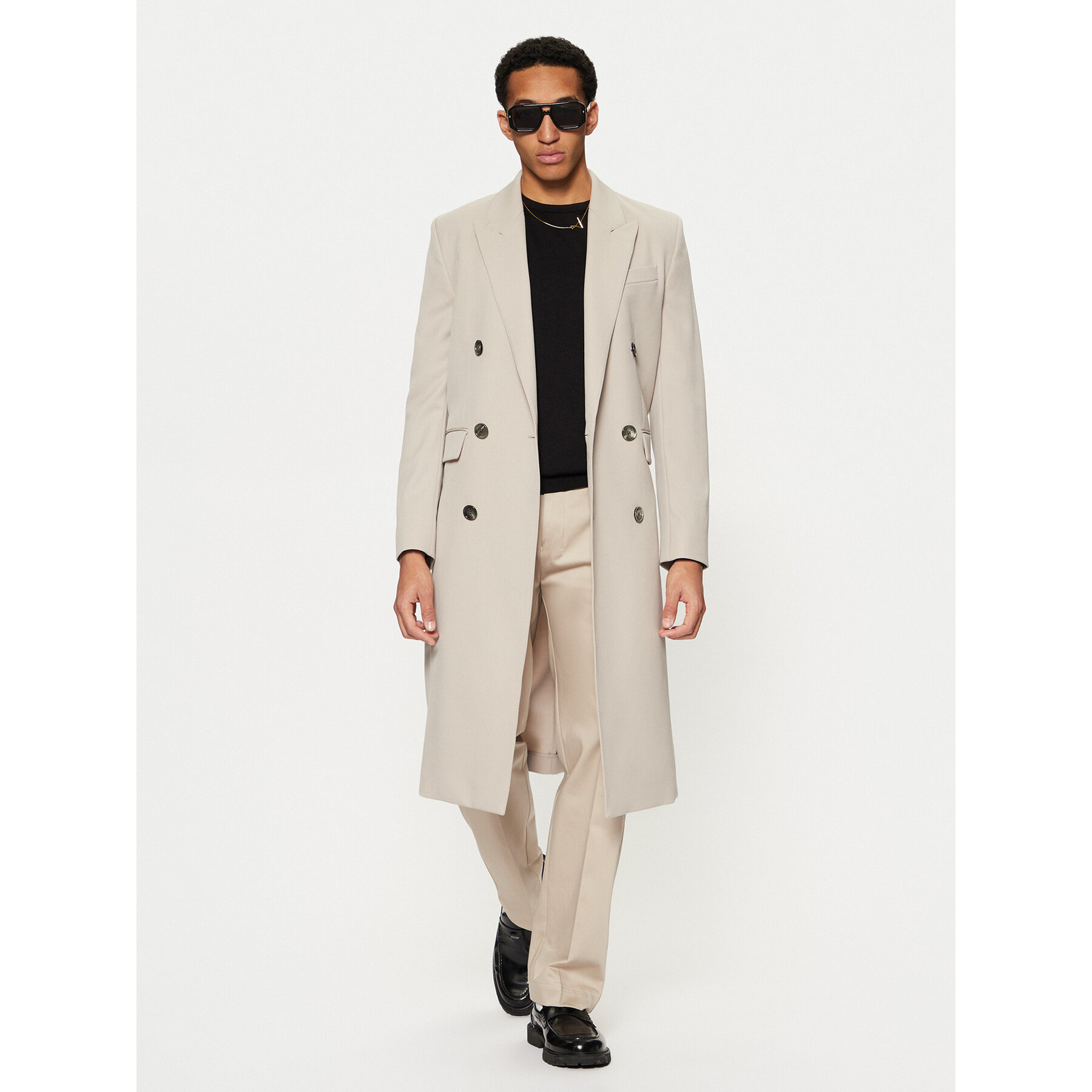 AMI Paris Übergangsmantel HCO319.WV0037 Beige Regular Fit
